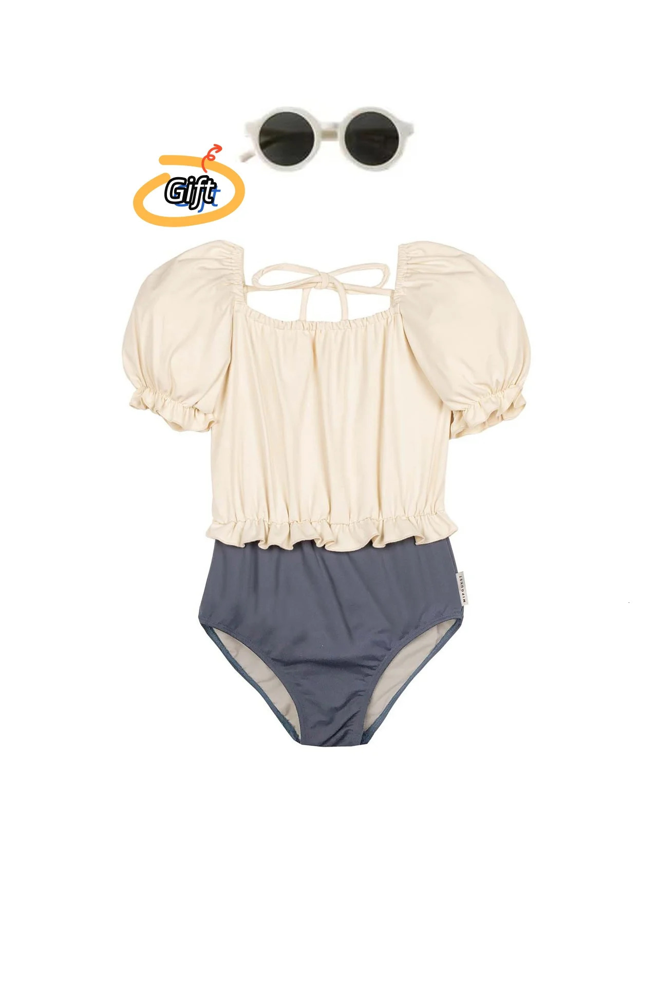 Girls Swimwear Sets MIPOUNET Summer Kids One Pieces Swimsuits Baby Holiday Outwear Toddler Children Seaside Swim Bikini 240415