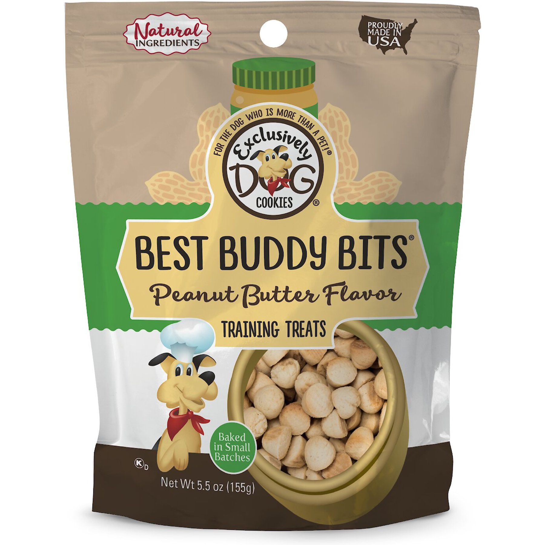 Exclusively Dog Best Buddy Bits Peanut Butter Flavor Dog Treats