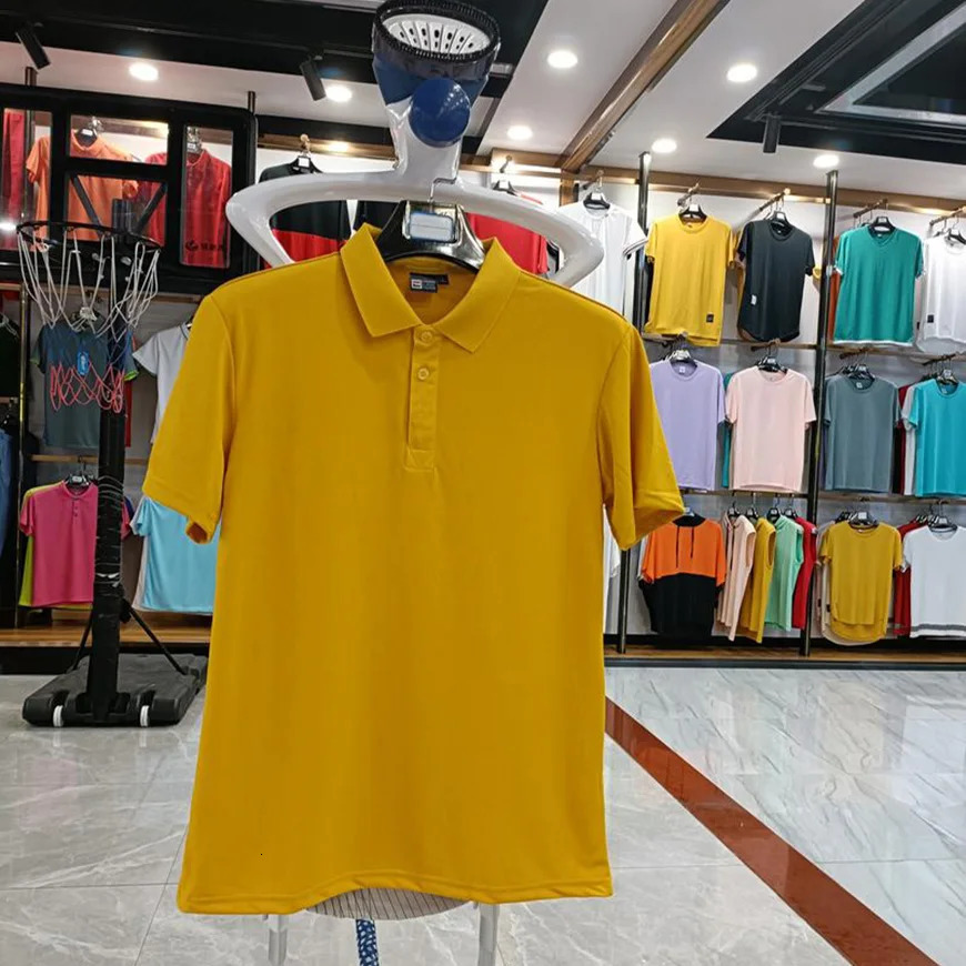 Summer Unisex Polo Shirt Short Sleeve Cotton Polyester Blend Pique TShirt Casual Sport Dry Fit Plain T for Team 240419