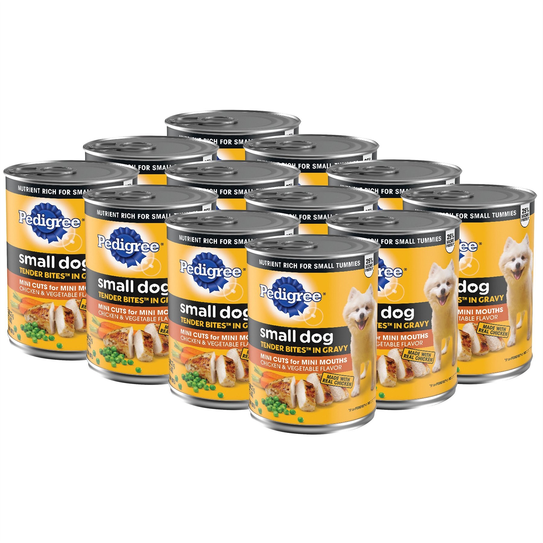 Pedigree Tender Bites in Gravy, Chicken & Vegetable Flavor Adult Canned Wet Dog Food