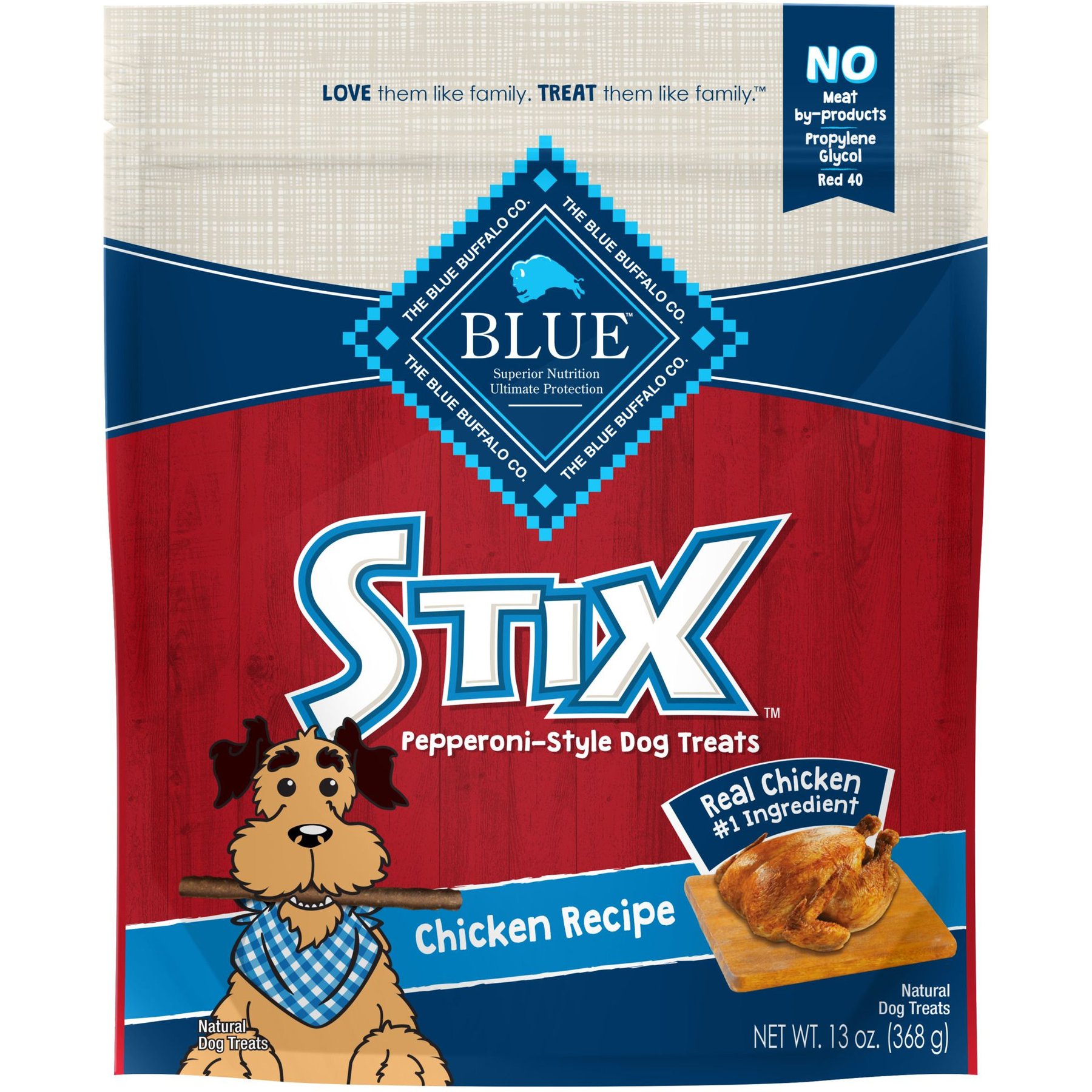 Blue Buffalo Blue Stix Chicken Recipe Pepperoni-Style Dog Treats