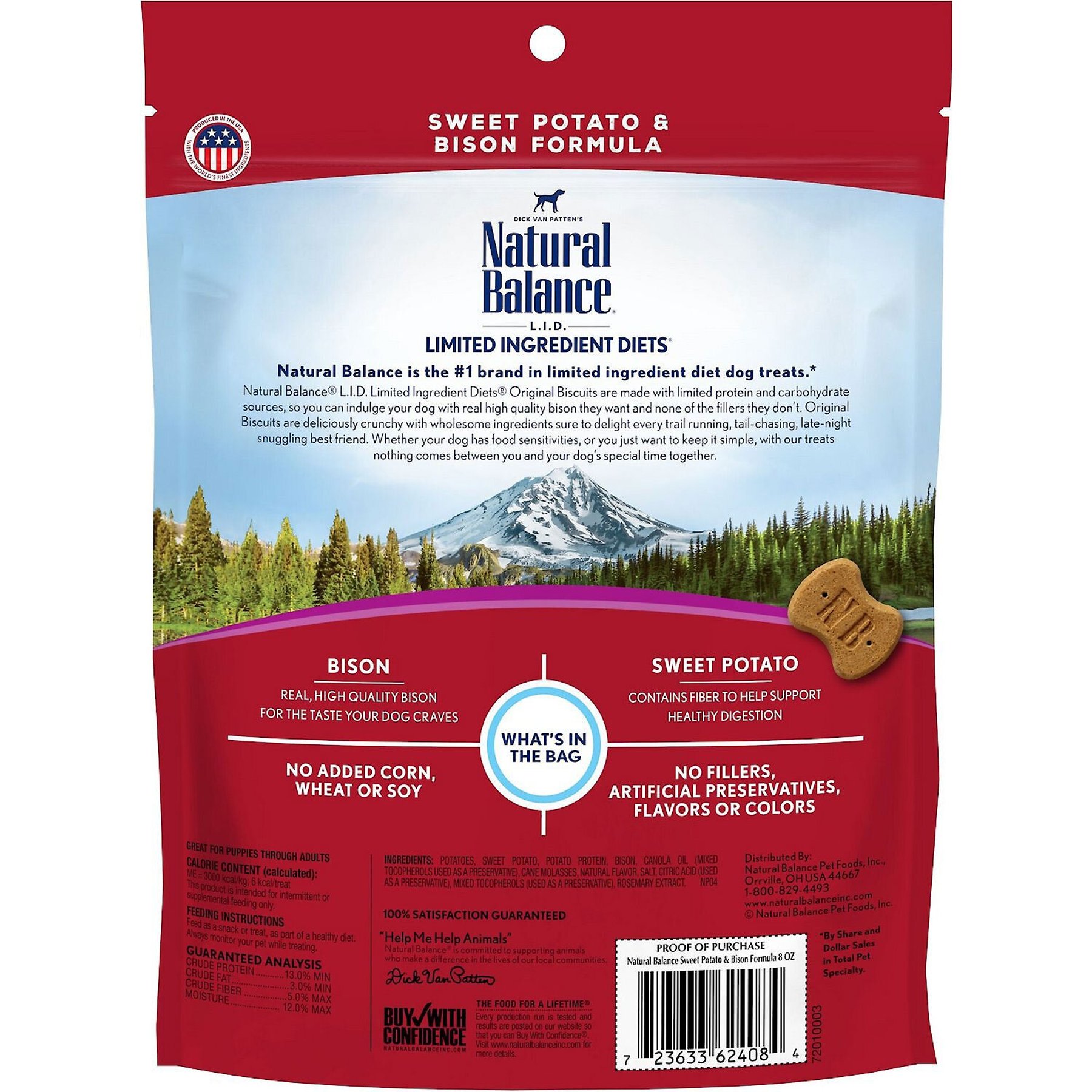 Natural Balance Rewards Crunchy Biscuits with Real Bison Dog Treats