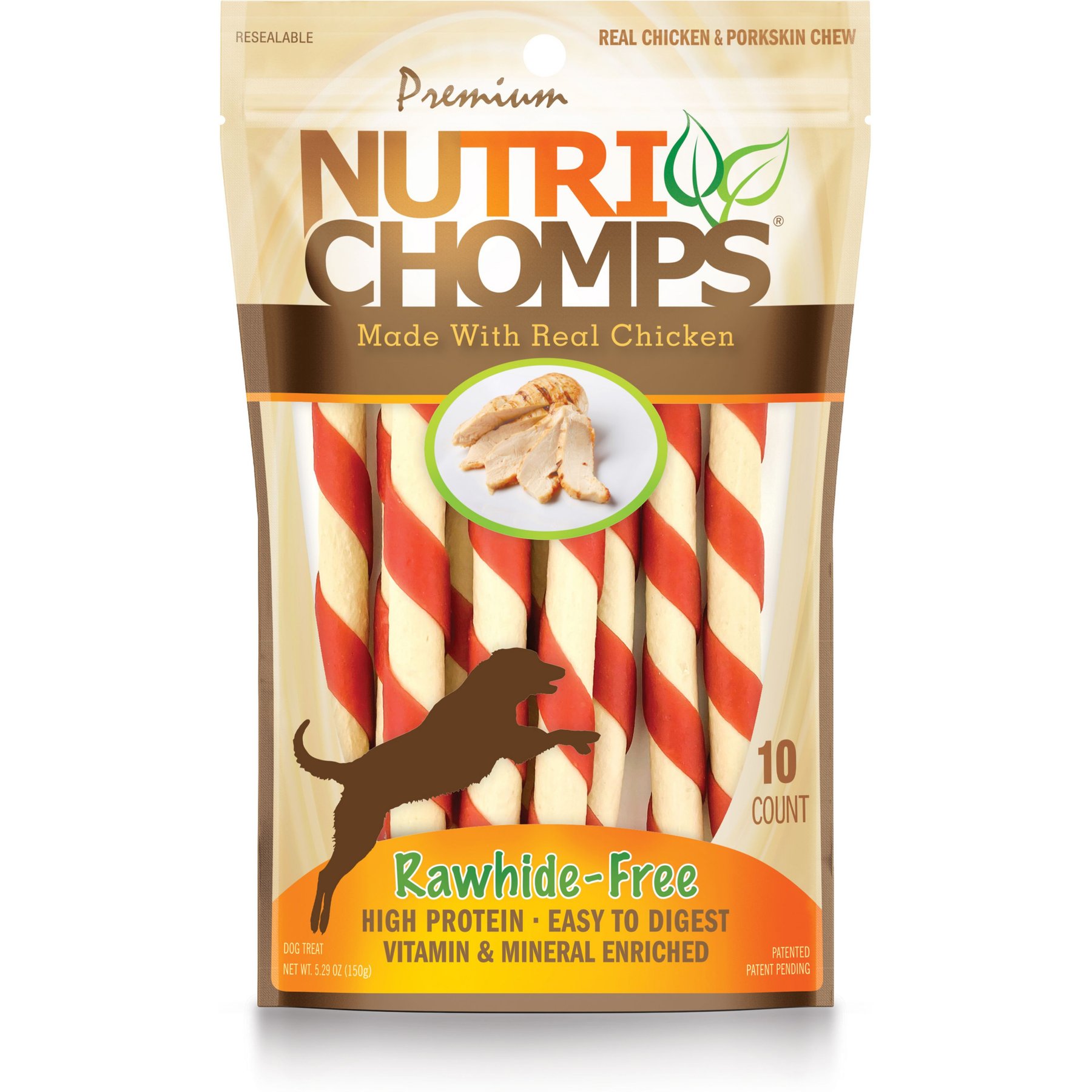Nutri Chomps Mini Chicken Flavor Twist Dog Treats