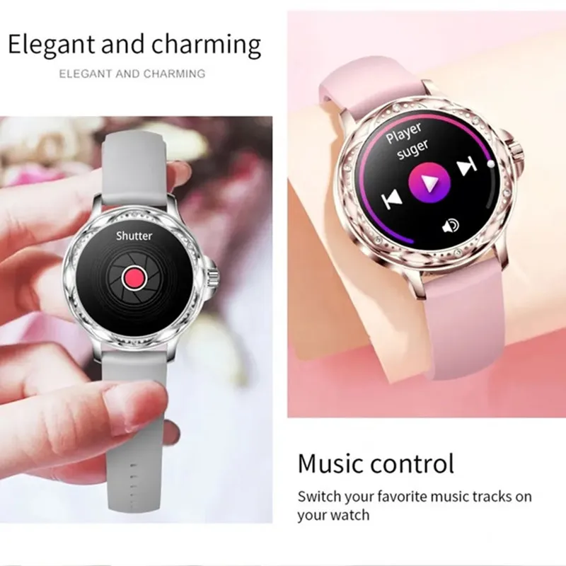 Women's Fashionable Bluetooth Smartwatch with Health Monitor - Sporty Fitness Band for Daily Use