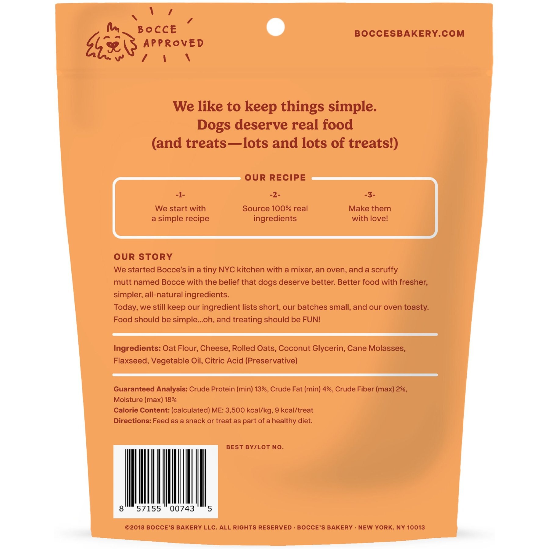 Bocce's Bakery Soft & Chewy Cheese Recipe Dog Treats