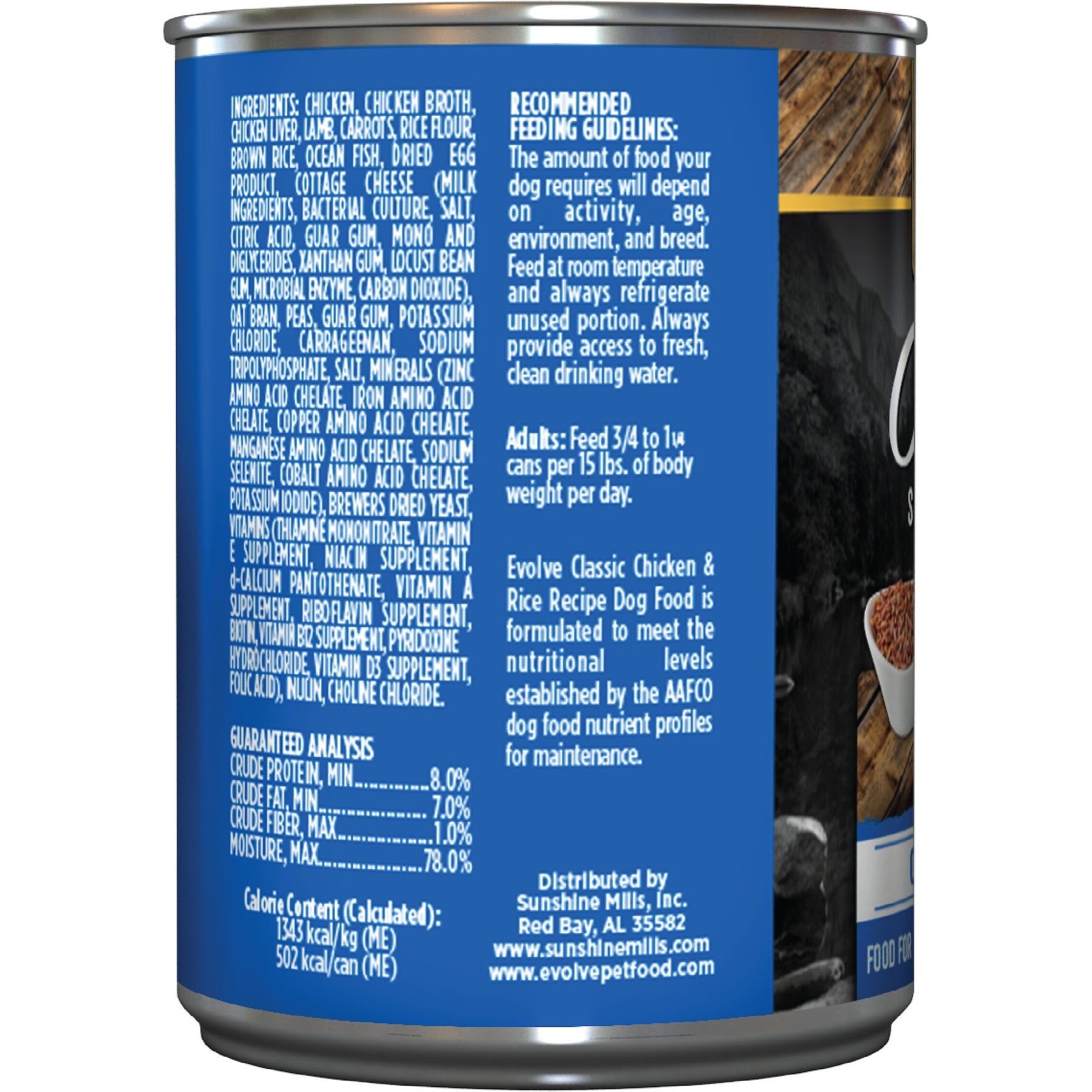 Evolve Classic Chicken & Rice Recipe Canned Dog Food