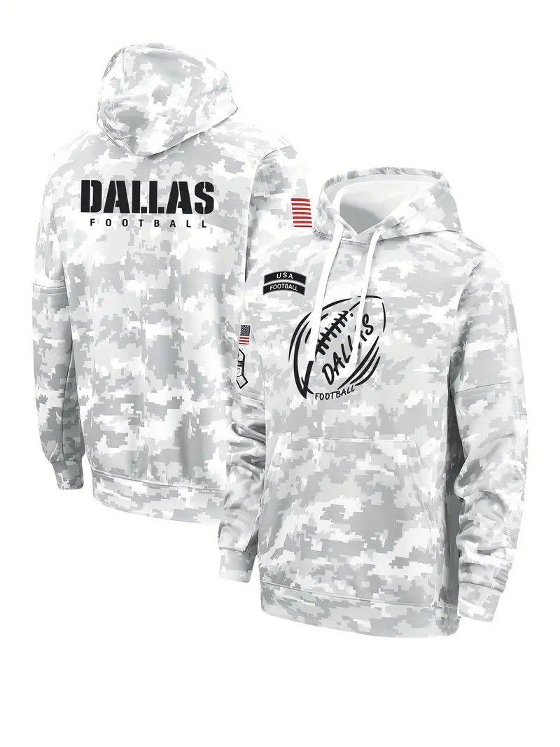 2024 Camo Salute To Service Pullover Football Hoodie Jersey individuation Custom Any Name Number Sweatshirts S-XXXL Mens Womens Youth 88888888