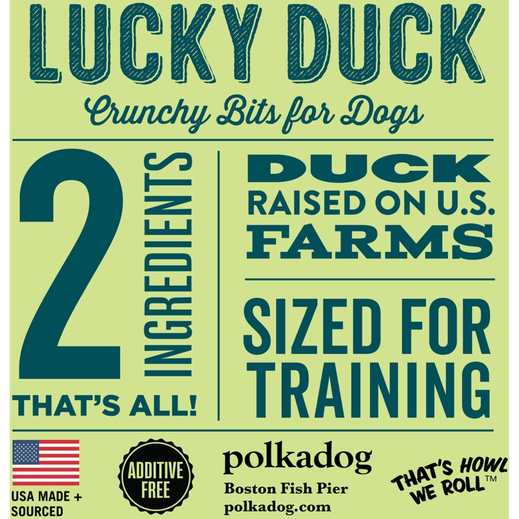 Polkadog Lucky Duck Training Bits Dehydrated Dog Treats