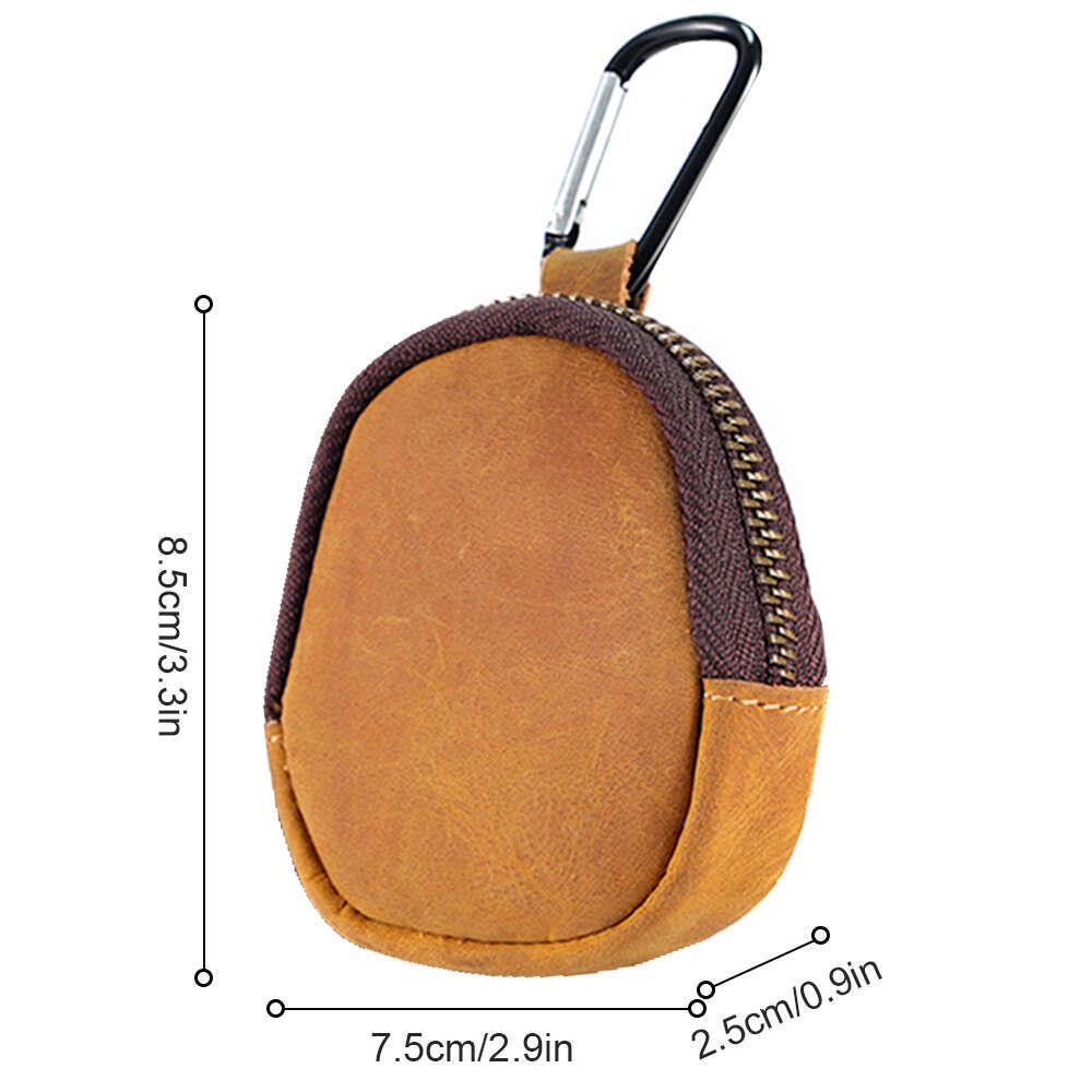 Genuine Leather Women Wallet Kid Money Coin Purse Zipper Small Storage Pouch for Bus Keys Earphone ID Card