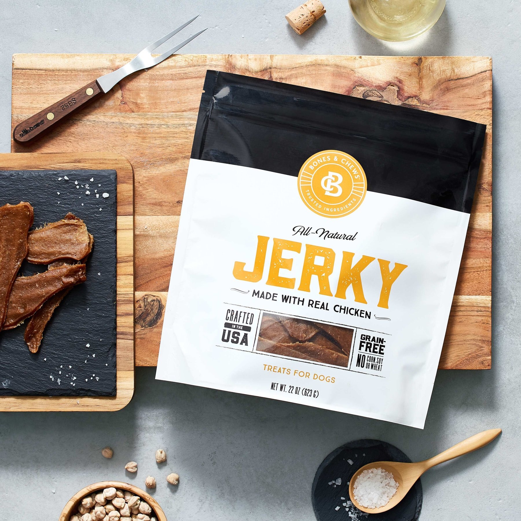 Bones & Chews All Natural Grain-Free Jerky Made With Real Chicken Dog Treats