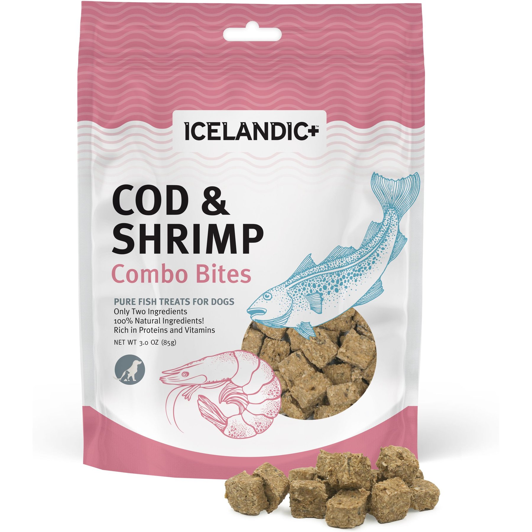 Icelandic+ Grain-Free Cod & Shrimp Combo Bites Dog Treats