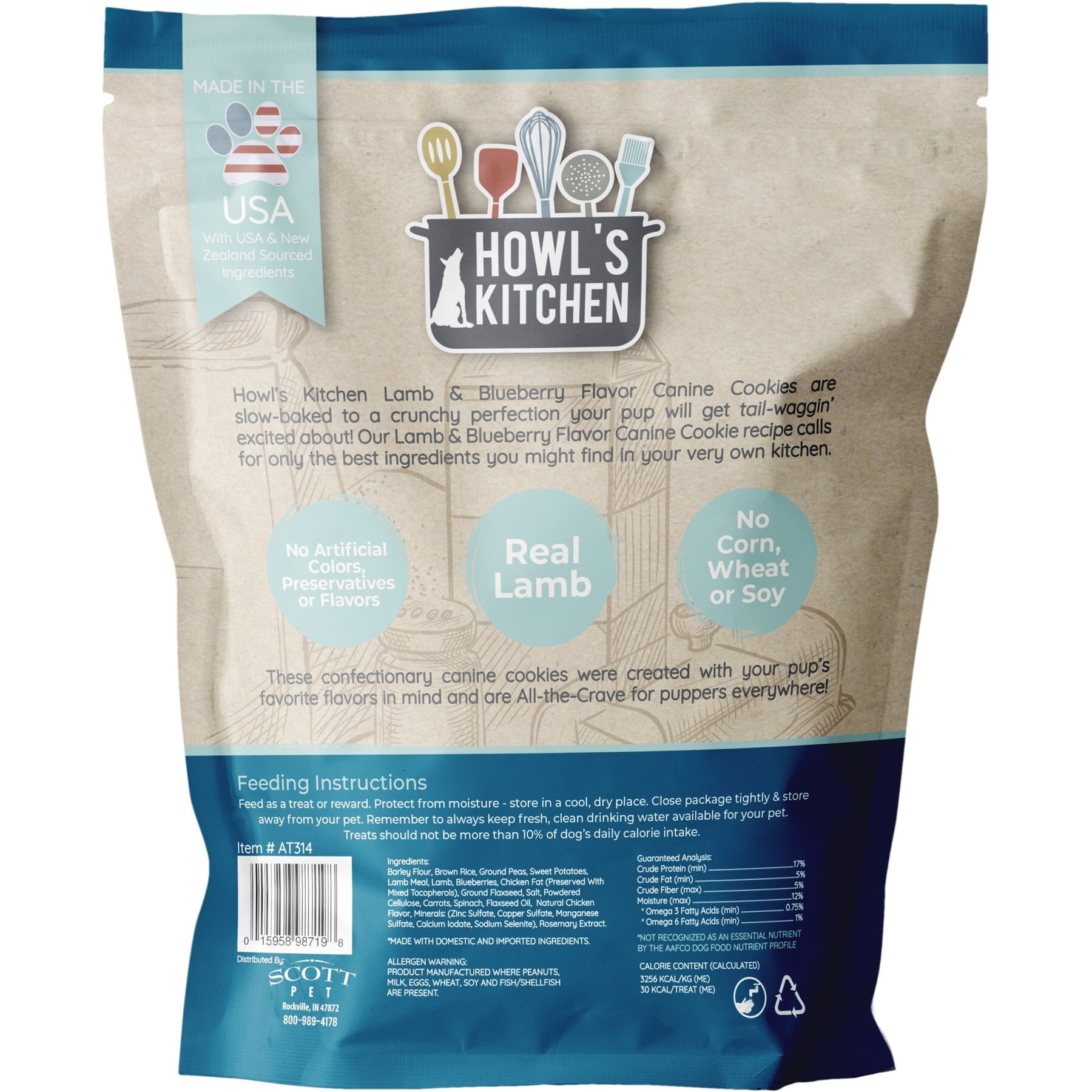 Howl's Kitchen Canine Cookies Lamb & Blueberry Flavor Dog Treats