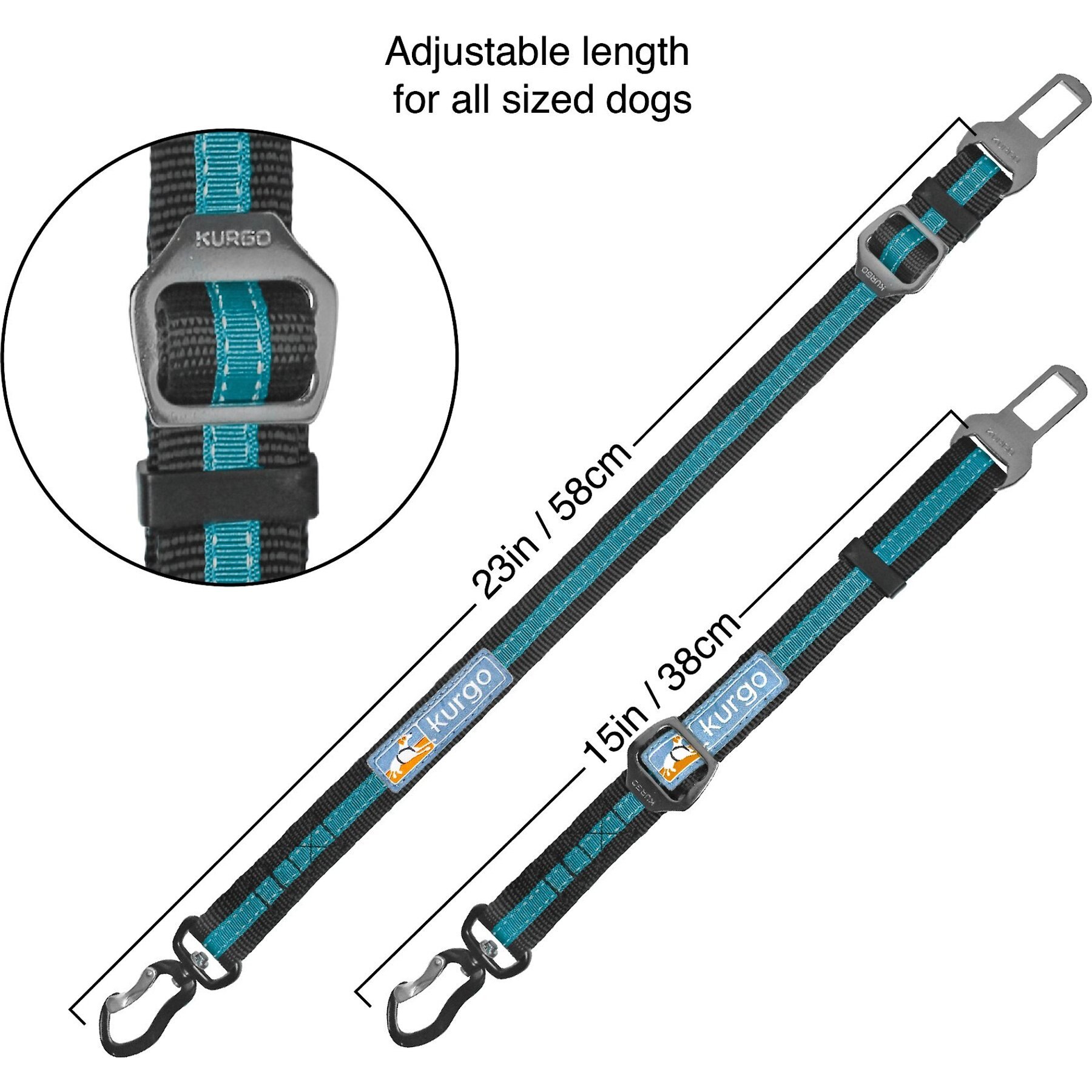 Kurgo Direct to Seatbelt Swivel Dog Collar Tether