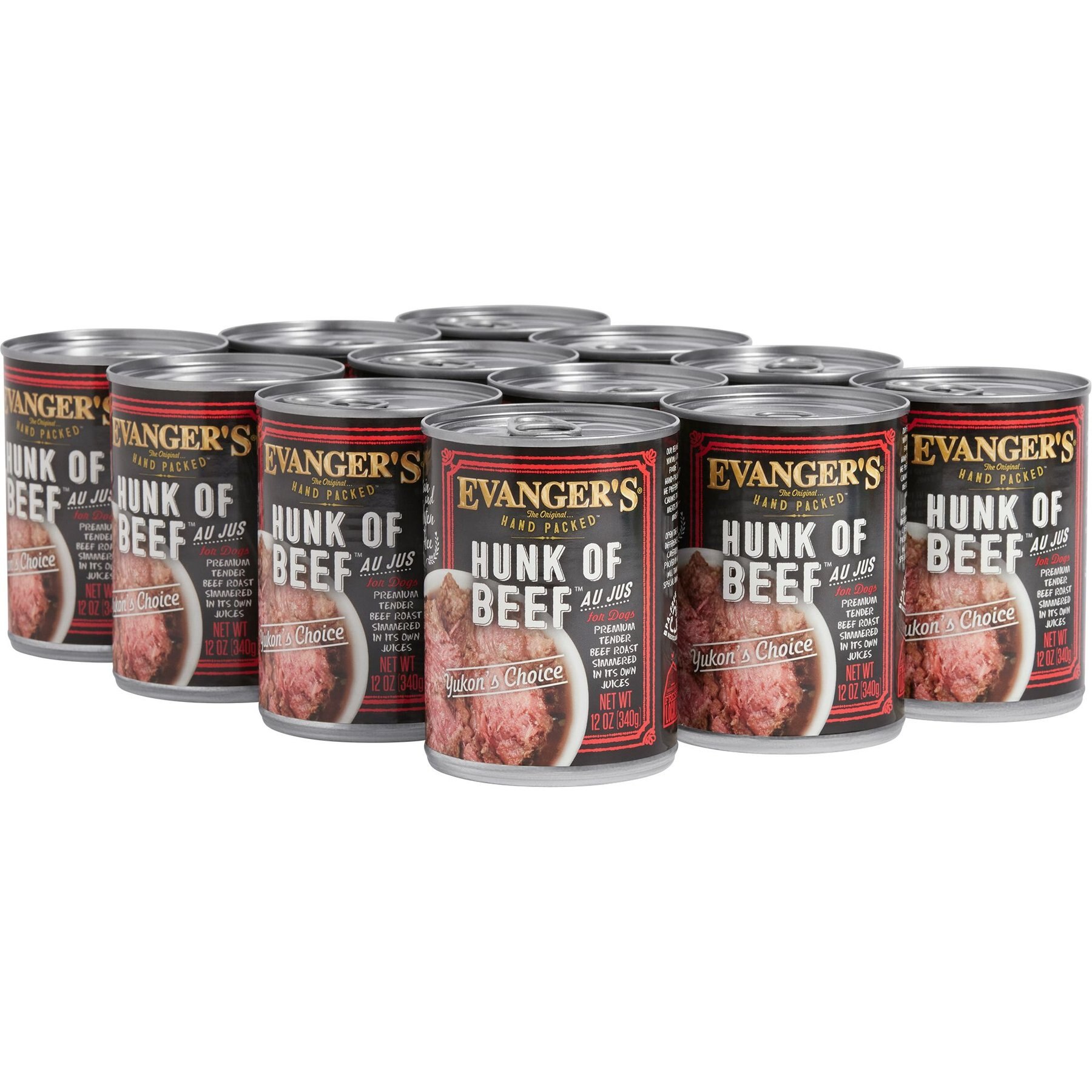 Evanger's Grain-Free Hand Packed Hunk of Beef Canned Dog Food