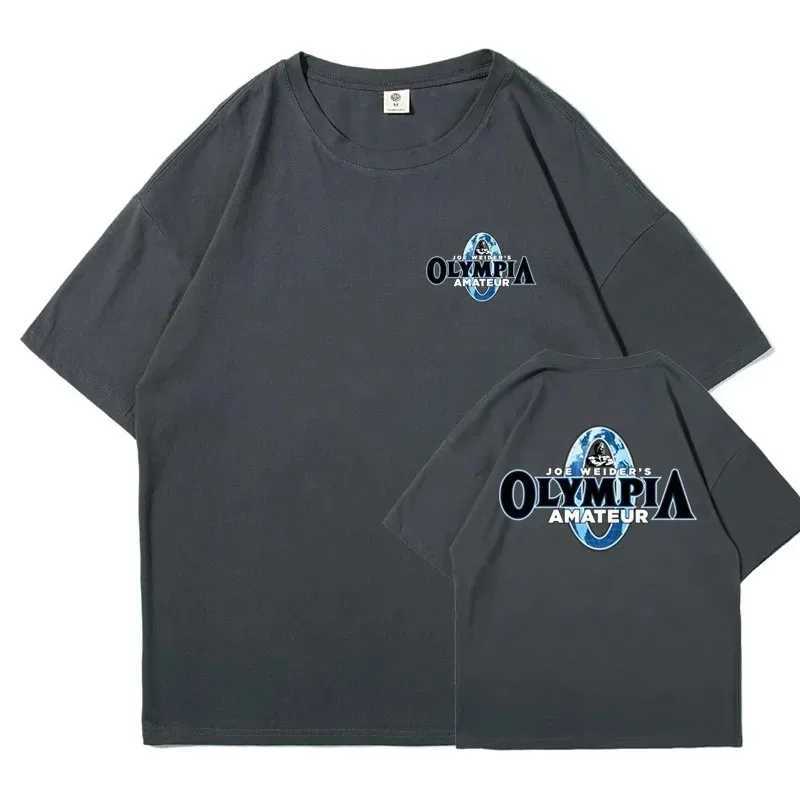 Men's T-Shirts Summer 2024 OLYMPIA Men Gym Cotton Short Slve T Shirt Men Causal O-neck T-shirt Male High Quality Oversized Ts Tops Clothing Y2404