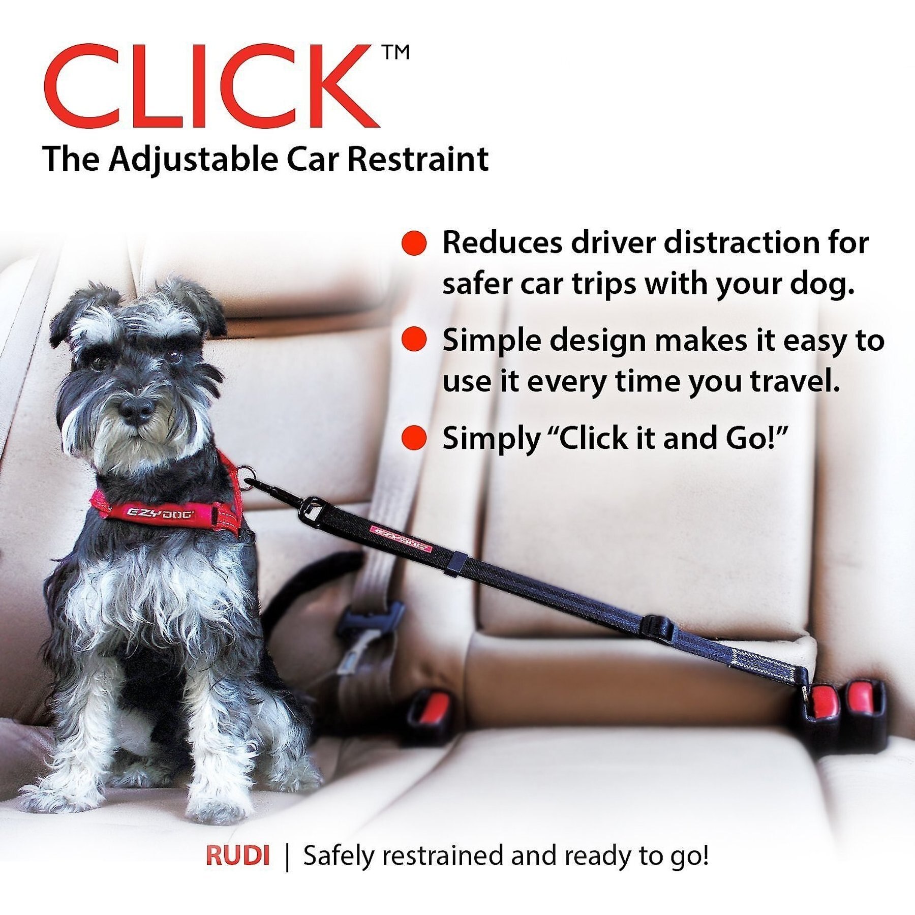 EzyDog Click Adjustable Seat Belt Restraint