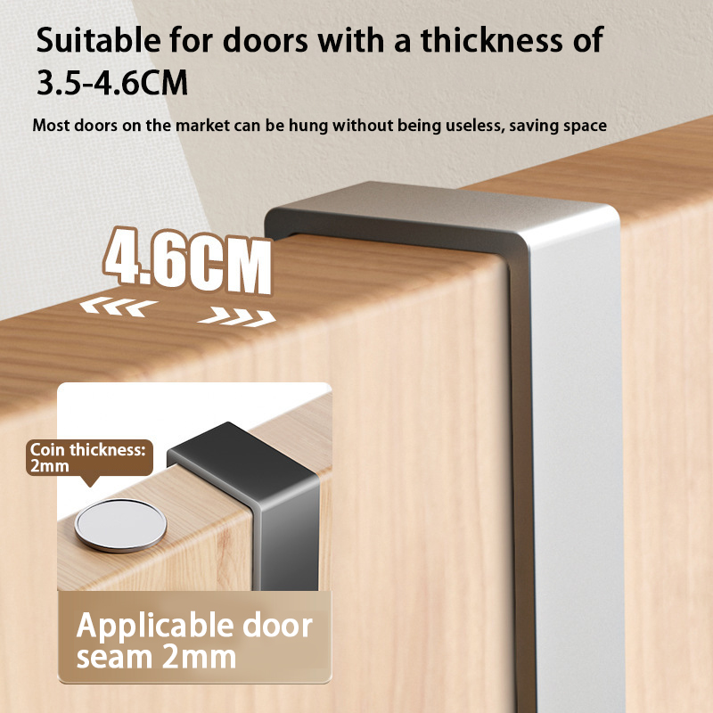 Behind the door hooks hole-free wall hanging hangers adhesive strong hooks shelves storage clothes hanging racks God!