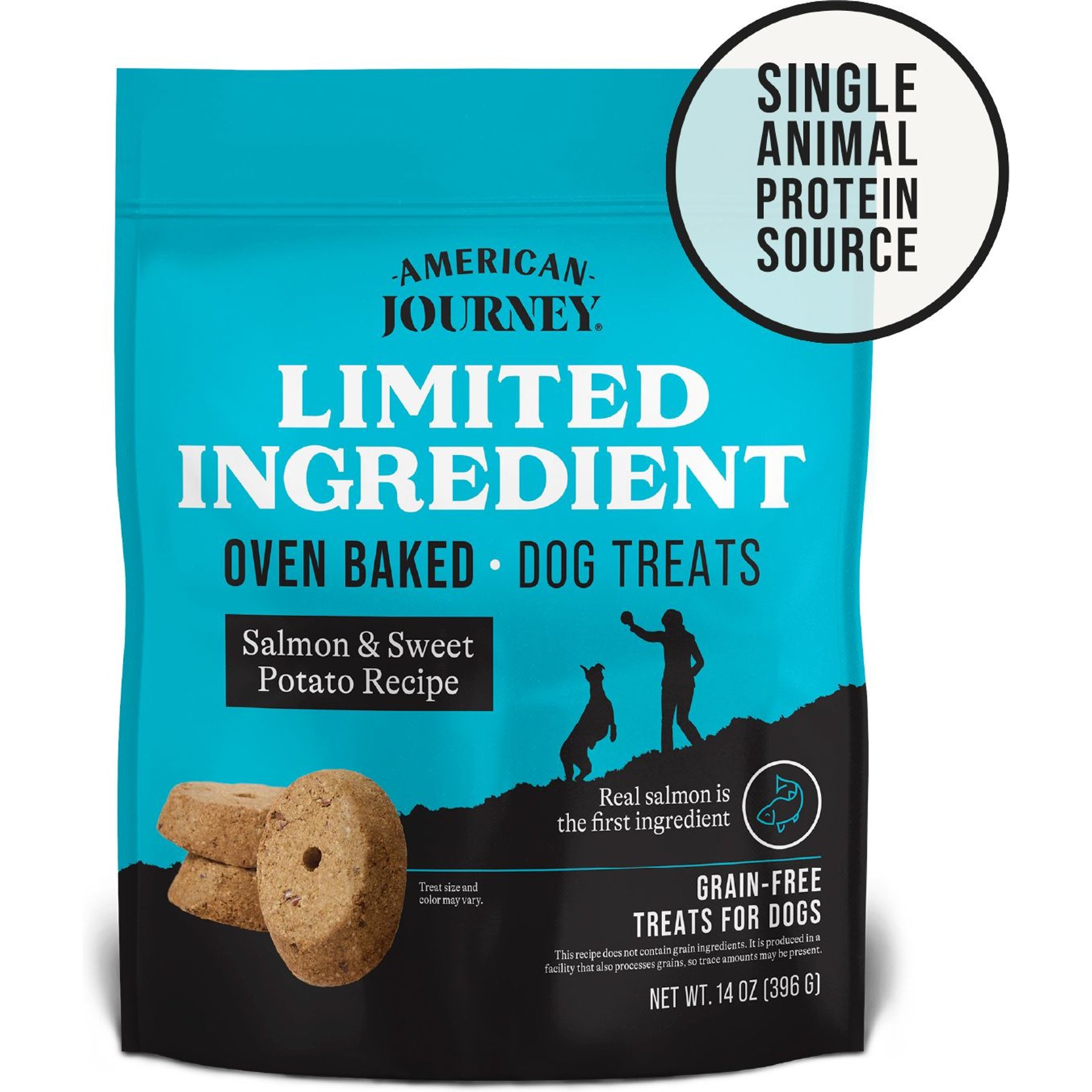 American Journey Salmon & Sweet Potato Recipe Limited Ingredient Dog Treats, 14-oz bag