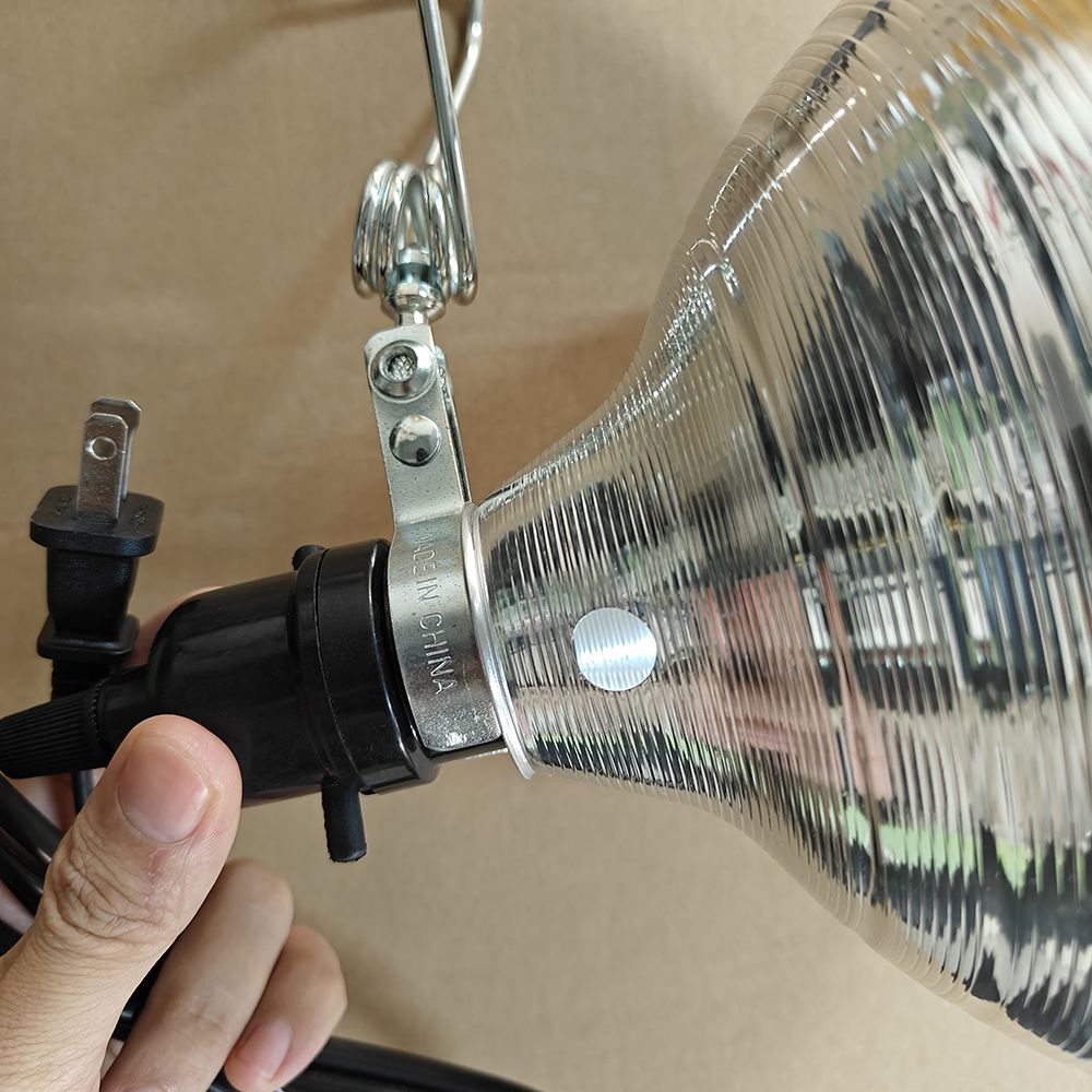 Clamp Lamp Light Aluminum Reflector& 6' Cord up to 150W With 18/2-Gauge 6 Feet Cord, Silver(No Bulb Included)