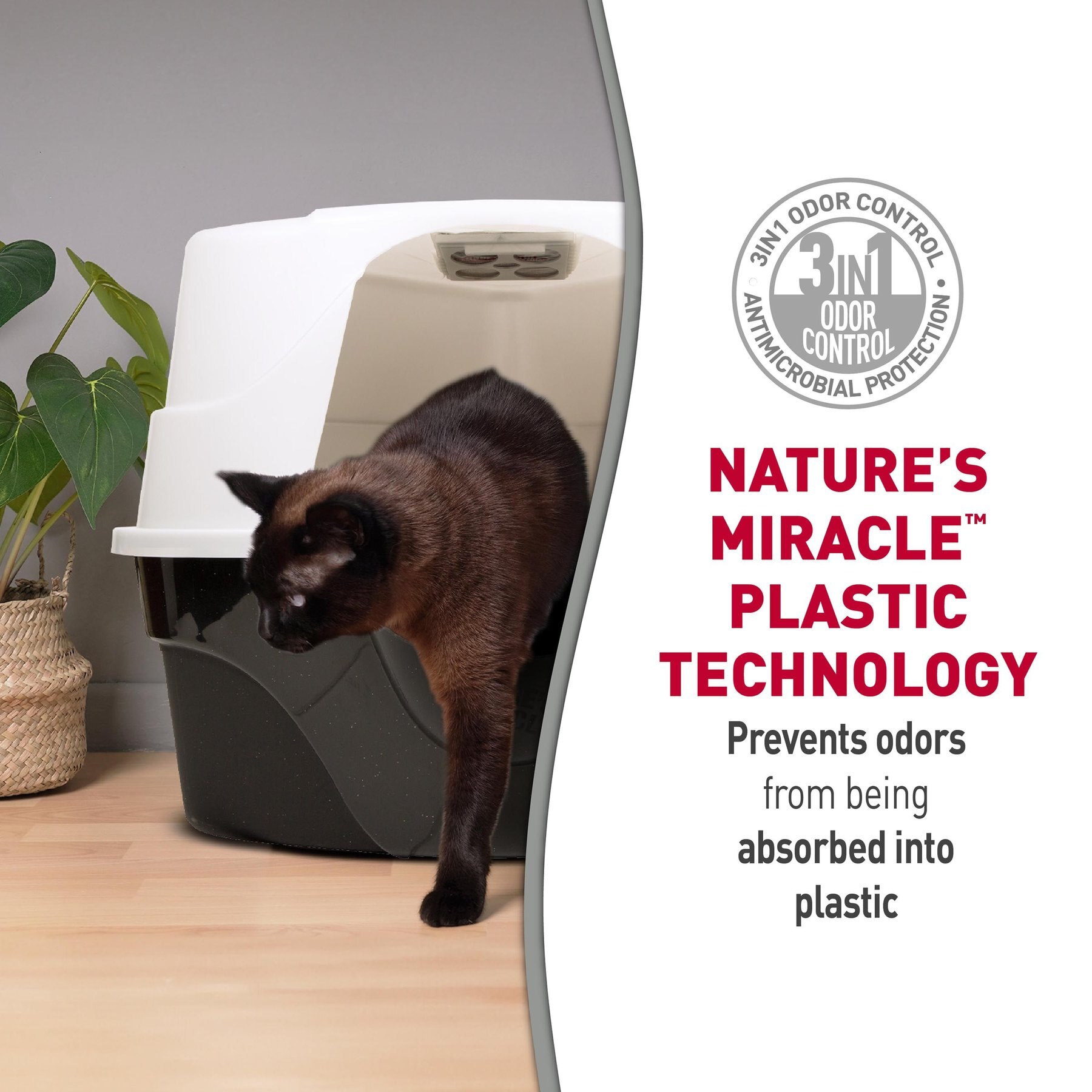 Nature's Miracle Hooded Corner Multi-Cat Litter Box with Charcoal Filter