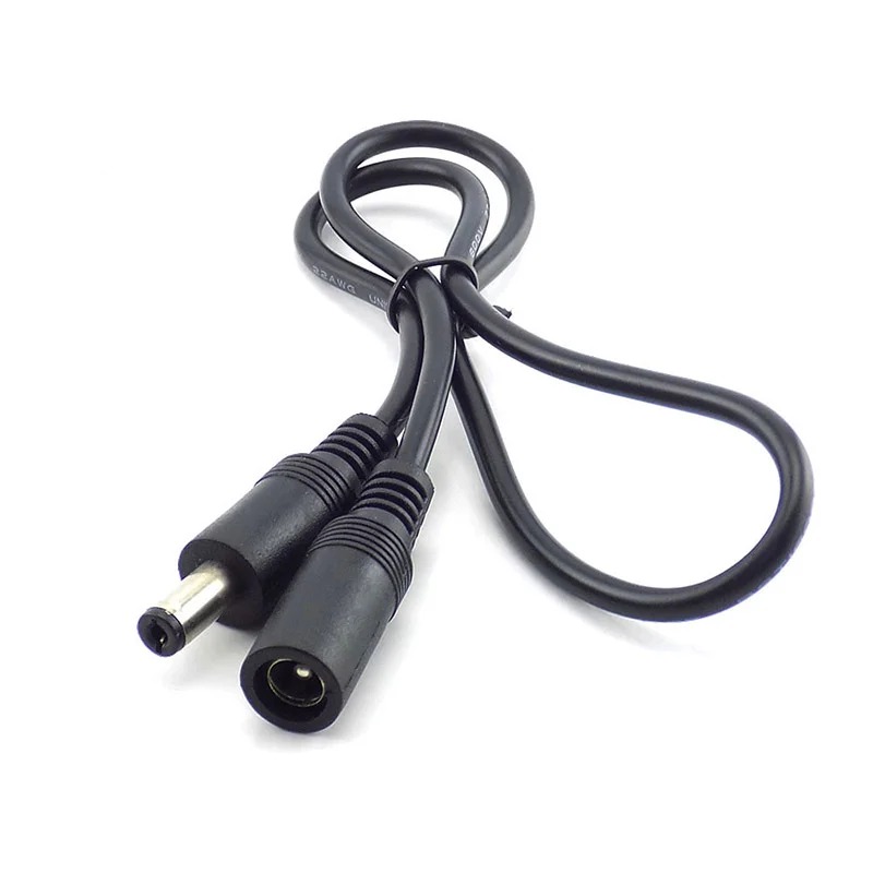 2024 Female to Male Plug CCTV DC Power Cable Extension Cord Adapter Power Cords 5.5mmx2.1mm For Camera Power Extension Cordscctv dc adapter cord