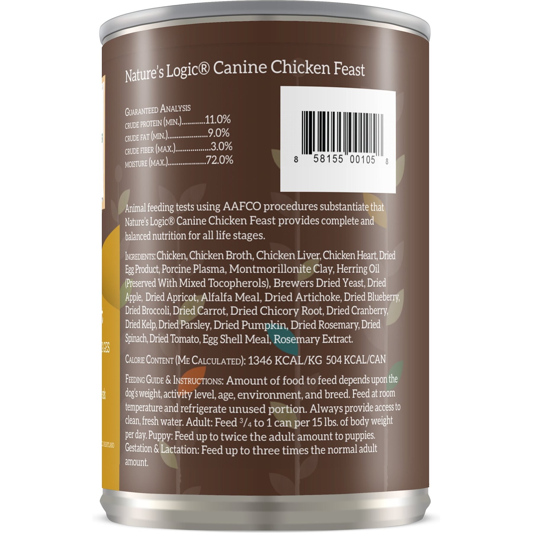 Nature's Logic Canine Chicken Feast All Life Stages Grain-Free Canned Dog Food