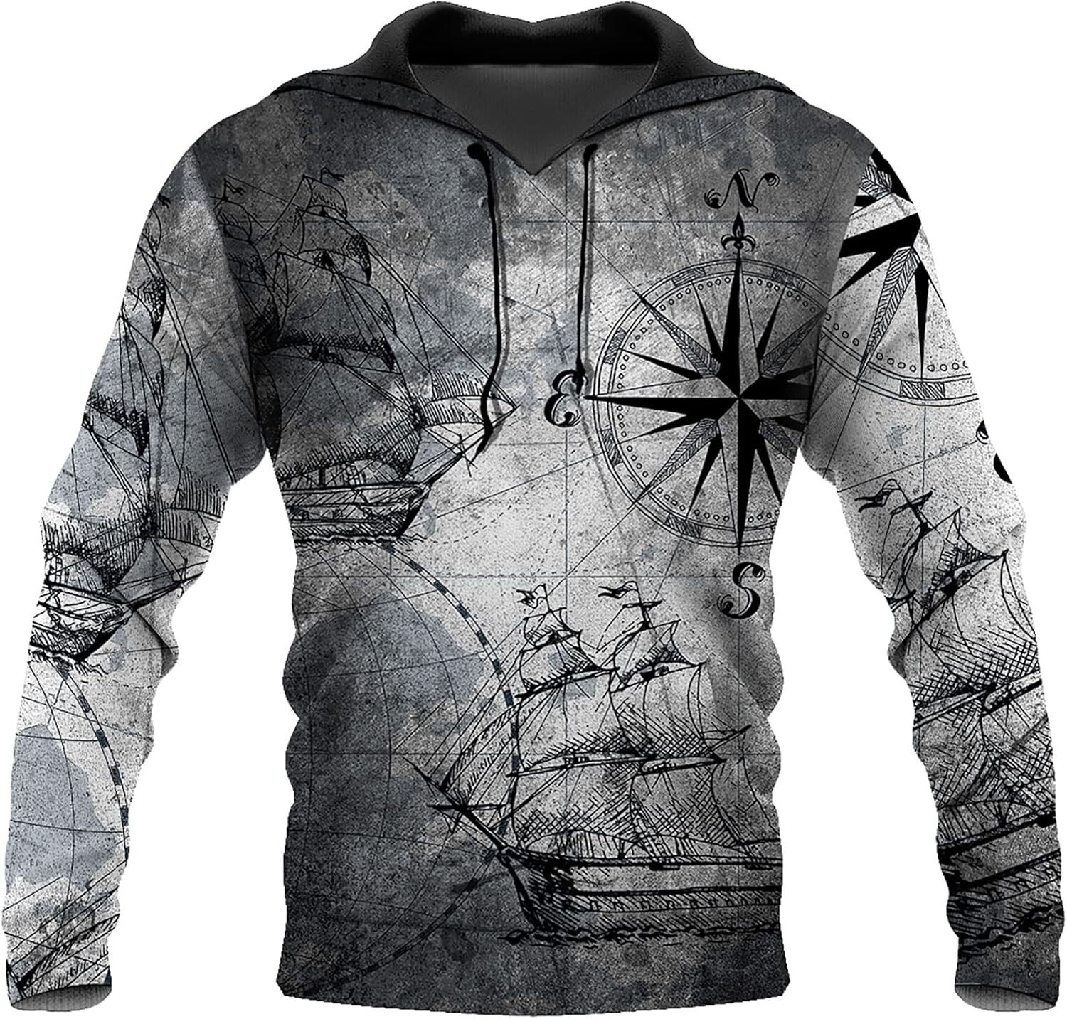 Hoodie for Mens Womens Unisex 3D Hoodie for Men Printed Graphic Pullover Retro Vintage Casual Pullover Sweatshirt with Pockets Graphic Fashion Color