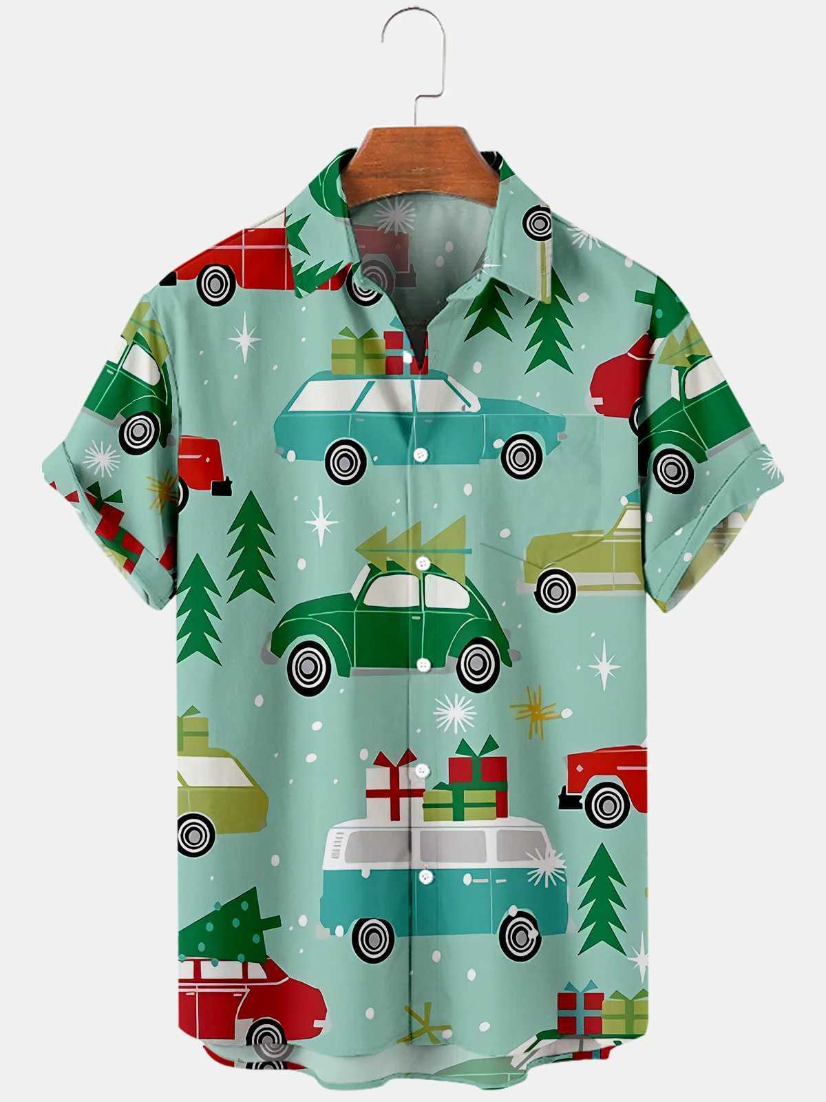 2024 New Christmas T-shirt For Men Hawaii High-quality Mens And Womens T-shirt Beach Trend Cool Short-sleeved Oversized ShirtXJ250121