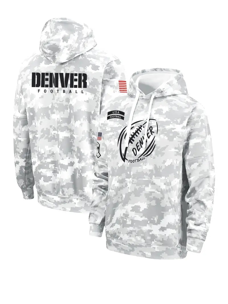 2024 Camo Salute To Service Pullover Football Hoodie Jersey individuation Custom Any Name Number Sweatshirts S-XXXL Mens Womens Youth 88888888