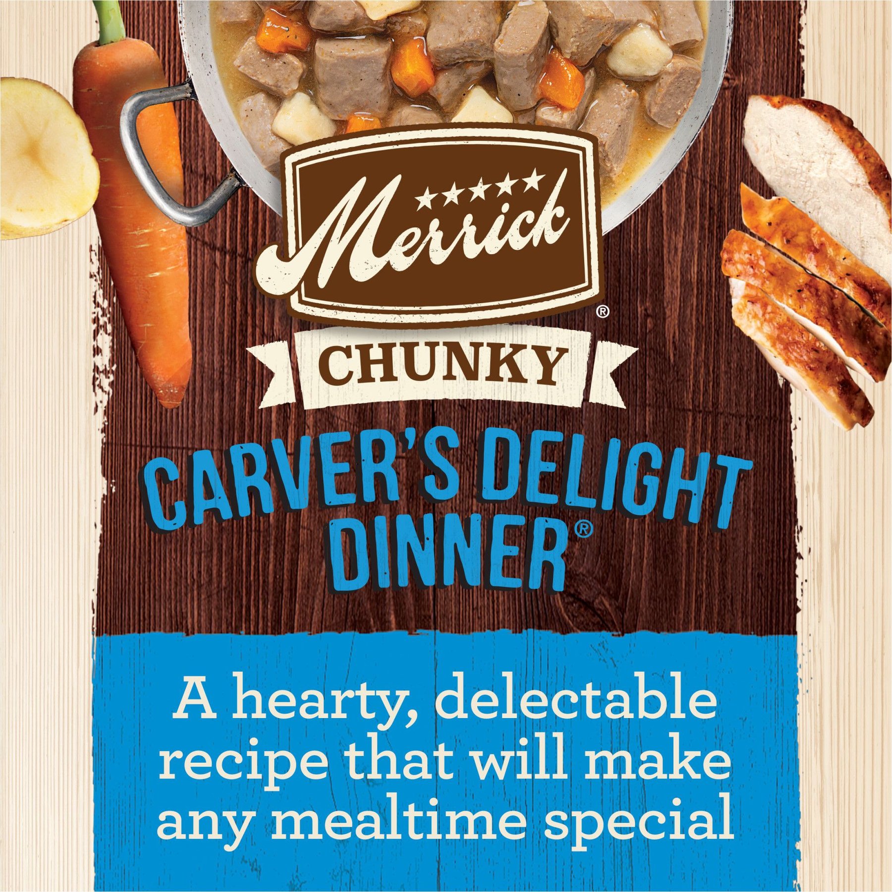 Merrick Chunky Grain-Free Wet Dog Food Carvers Delight Dinner