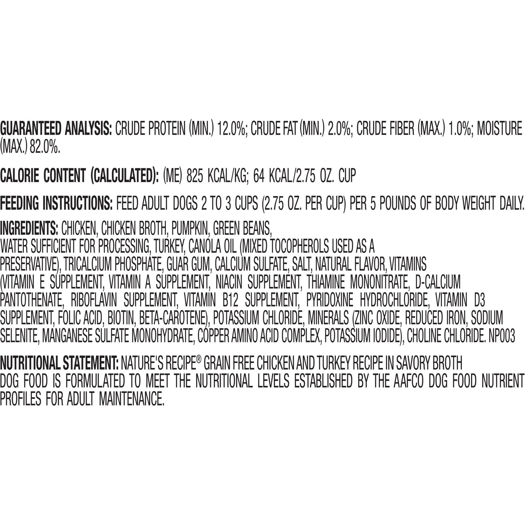 Nature's Recipe Chicken & Turkey in Broth Recipe Grain-Free Wet Dog Food