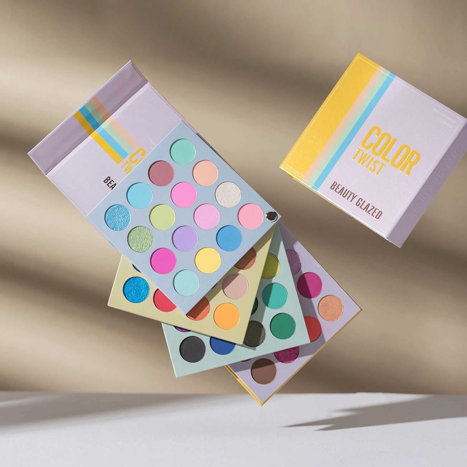 Beauty Glazed 64 Color Twist Eyeshadow Palette 4 IN 1 Turning PageShimmer Matte Glitters Makeup TrayGifts For WomenXJ250520