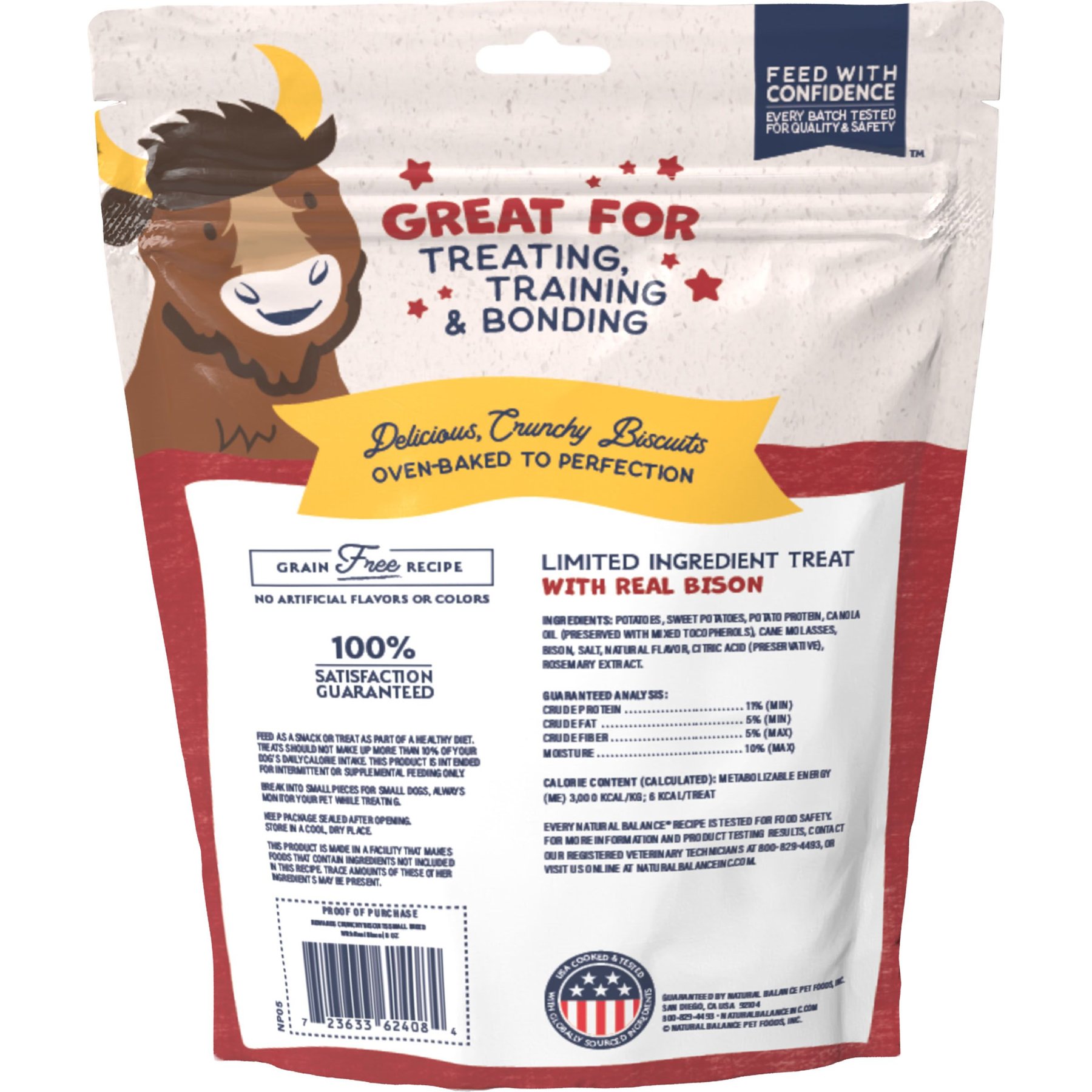 Natural Balance Rewards Crunchy Biscuits with Real Bison Dog Treats