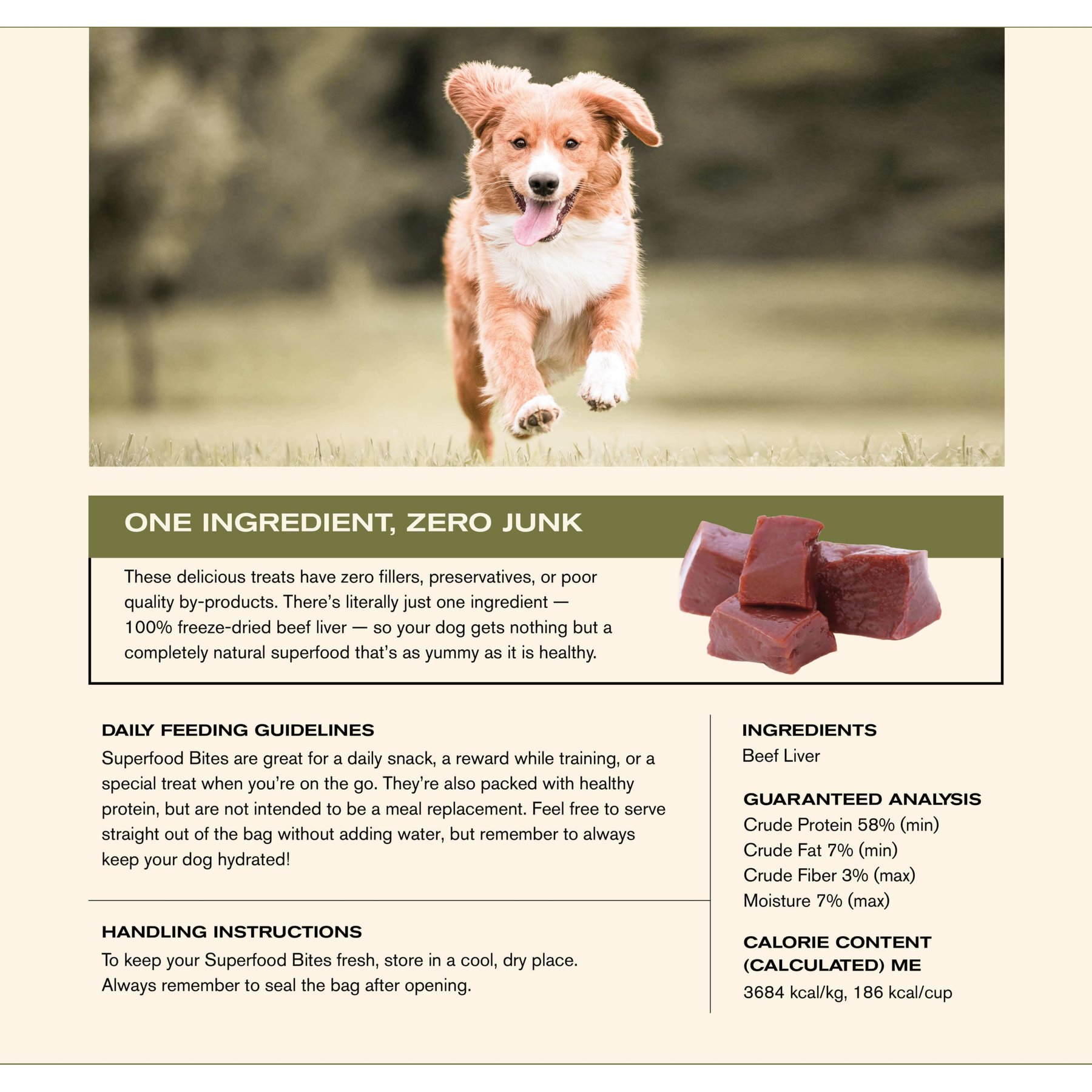 Badlands Ranch Beef Liver Grain-Free Freeze-Dried Raw Dog Treats