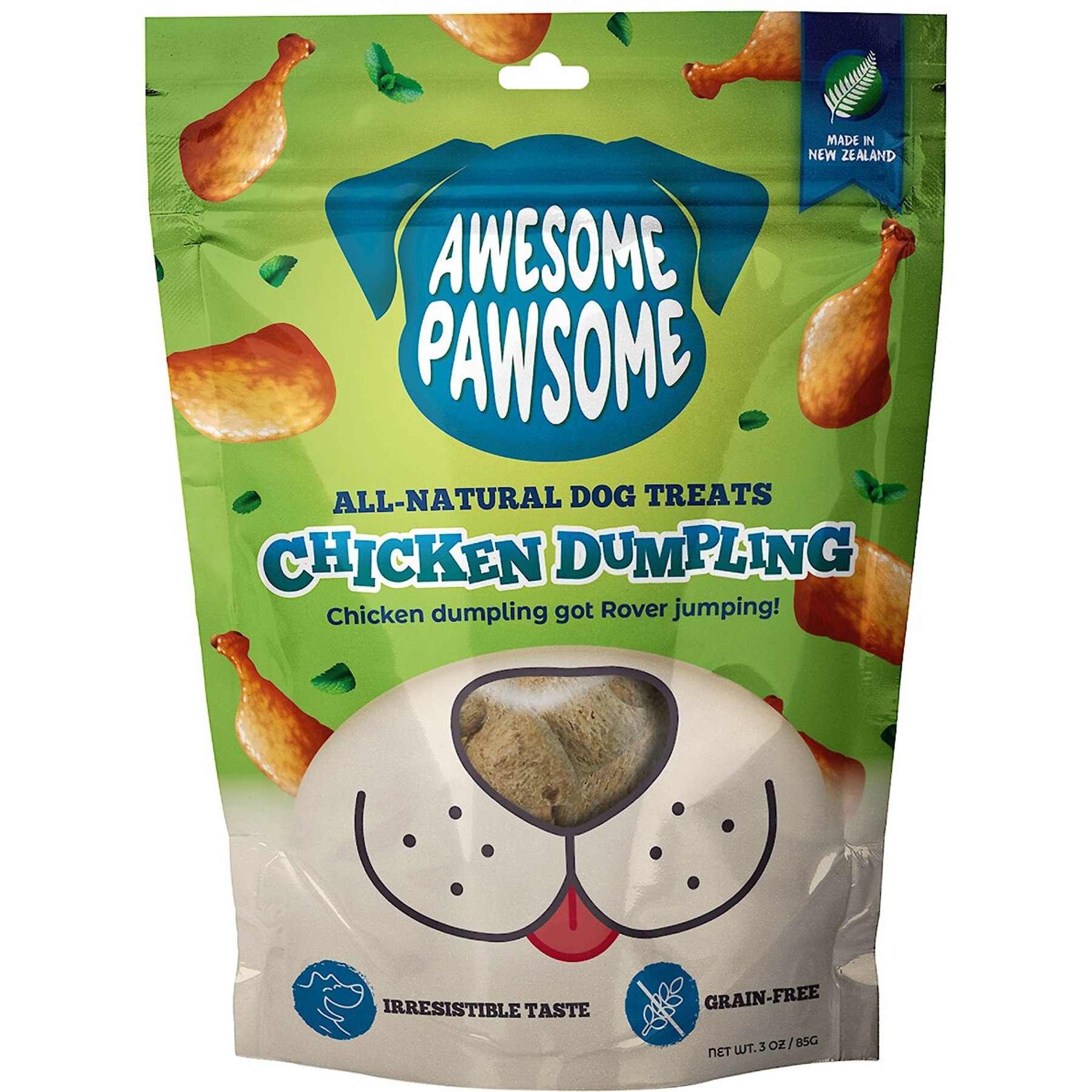 Awesome Pawsome Chicken Dumpling Dog Treats, 3-oz bag