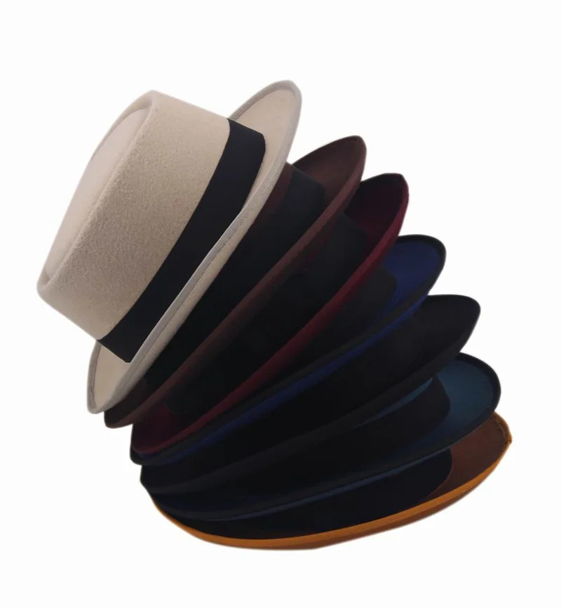 9color Unisex women men sun hat fedora Felt Pork Pie Crushable Hat BREAKING panama BB White Heisenberg IN STOCK 25 240415