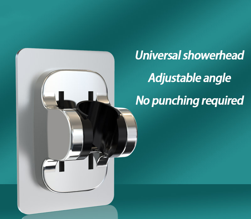 No-punch shower bracket bathroom shower head nozzle rain accessories fixer flower sun rosette wall bottom hanging seat