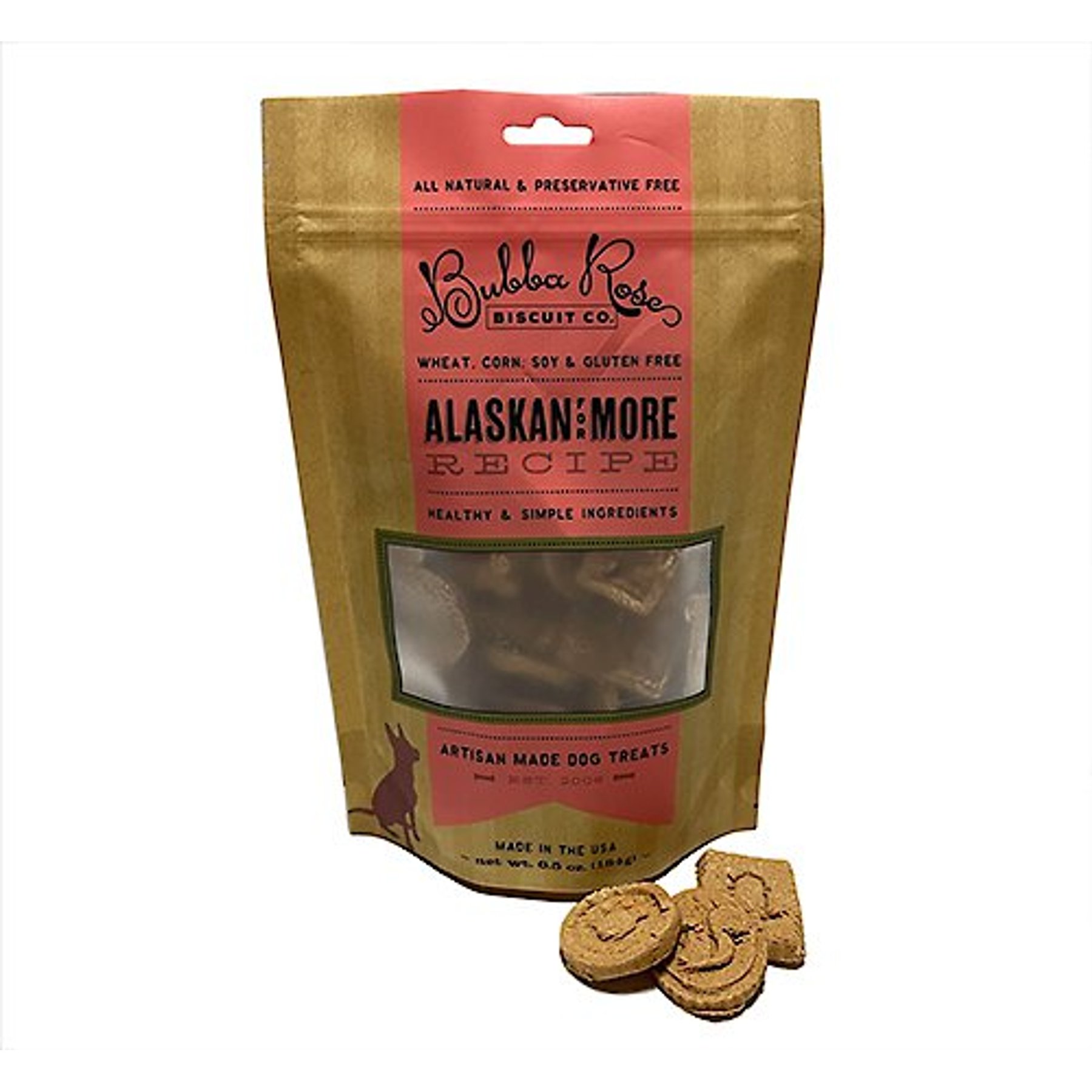 Bubba Rose Biscuit Co. Alaskan for More Dog Treats, 6.5-oz bag