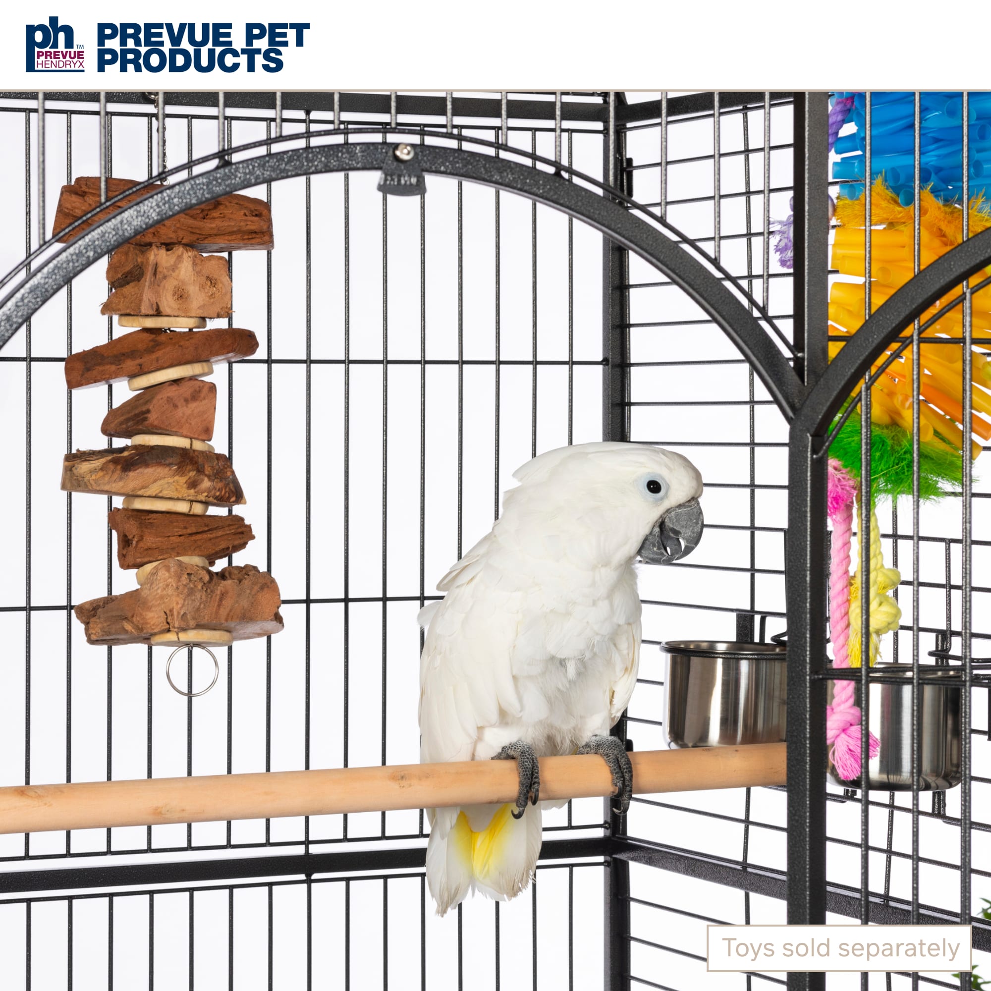 Prevue Pet Products Signature Series Wrought Iron Silverado Macaw Dometop Bird Cage in Silver