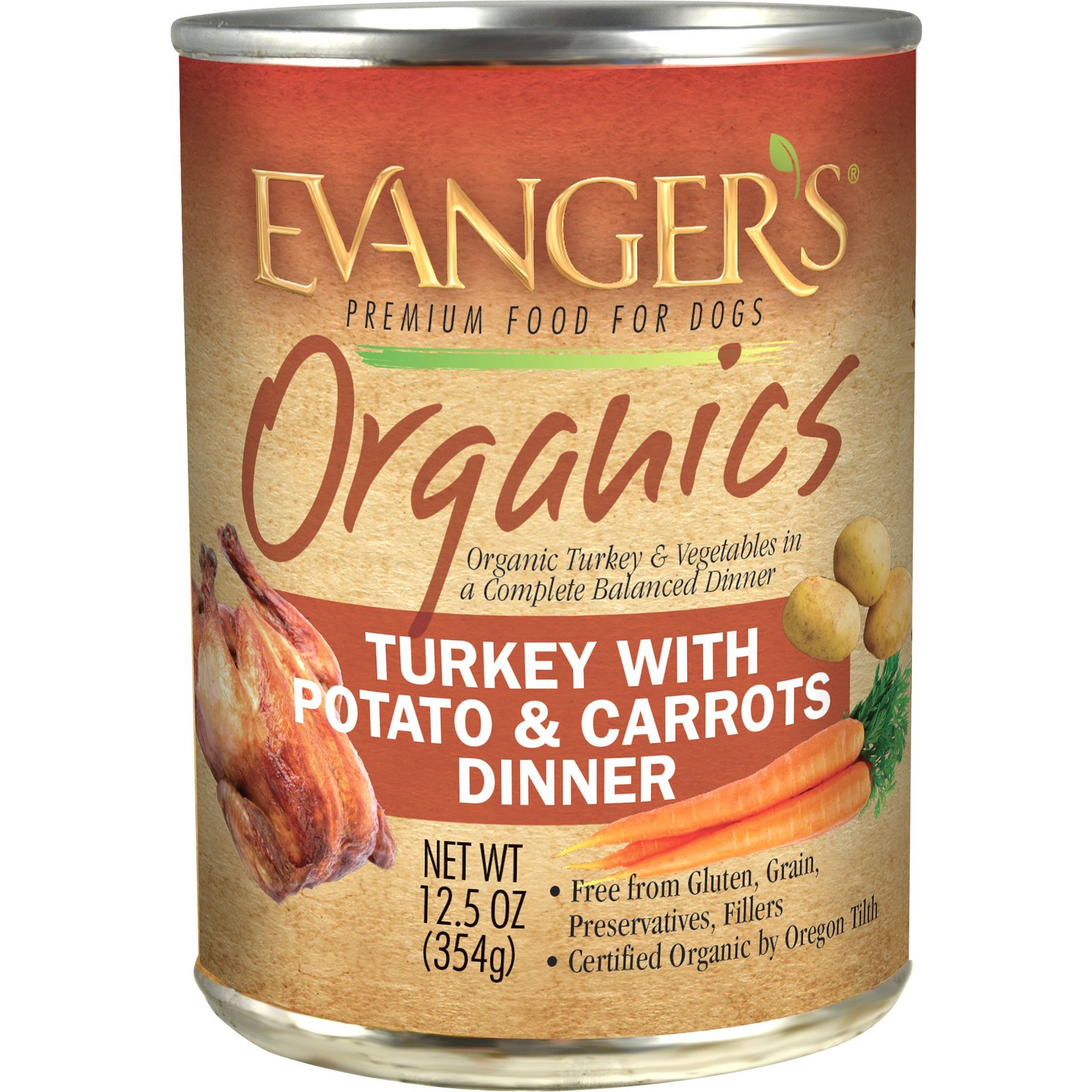 Evanger's Organics Turkey with Potato & Carrots Dinner Grain-Free Canned Dog Food