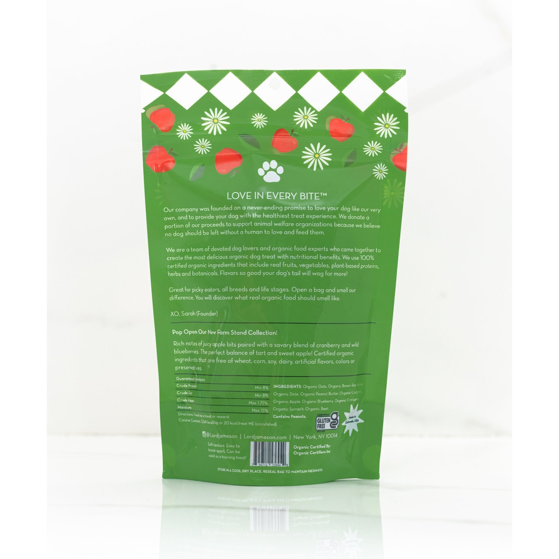 Lord Jameson Apple Pops Vegan Dog Treats, 6-oz bag