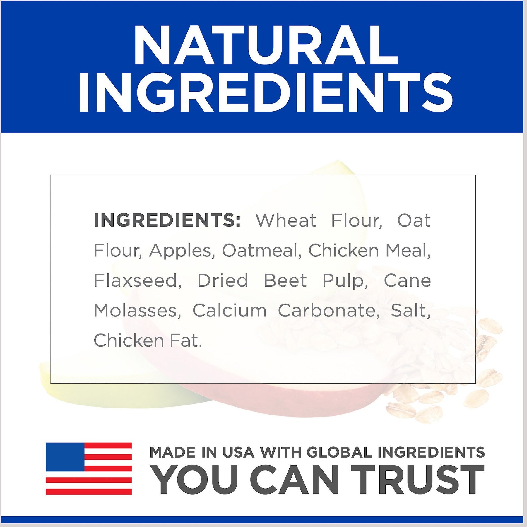 Hill's Natural Fruity Snacks with Apples & Oatmeal Crunchy Dog Treats
