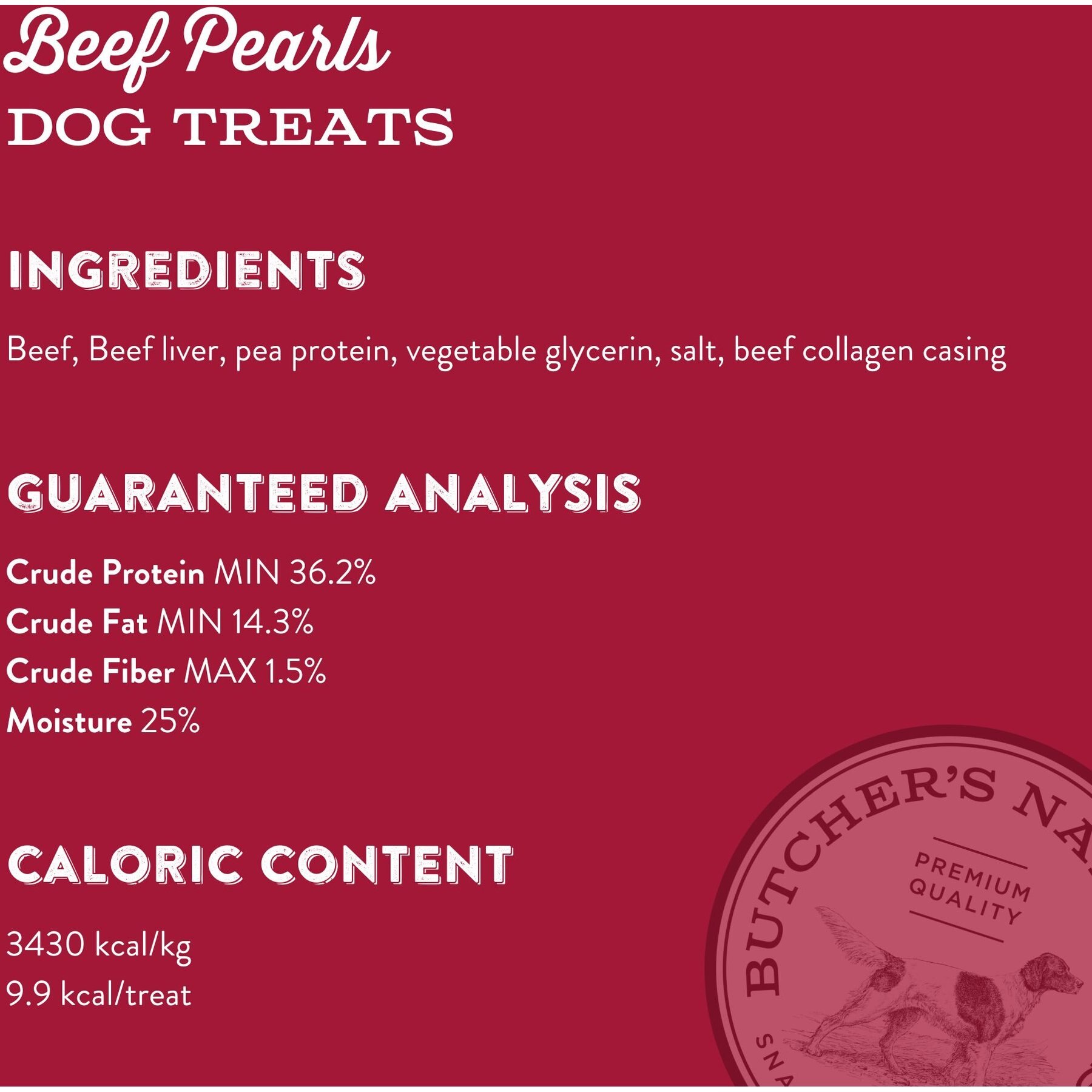 Butcher's Naturals Slow Roasted Beef Pearls Soft & Chewy Dog Treats, 10-oz bag