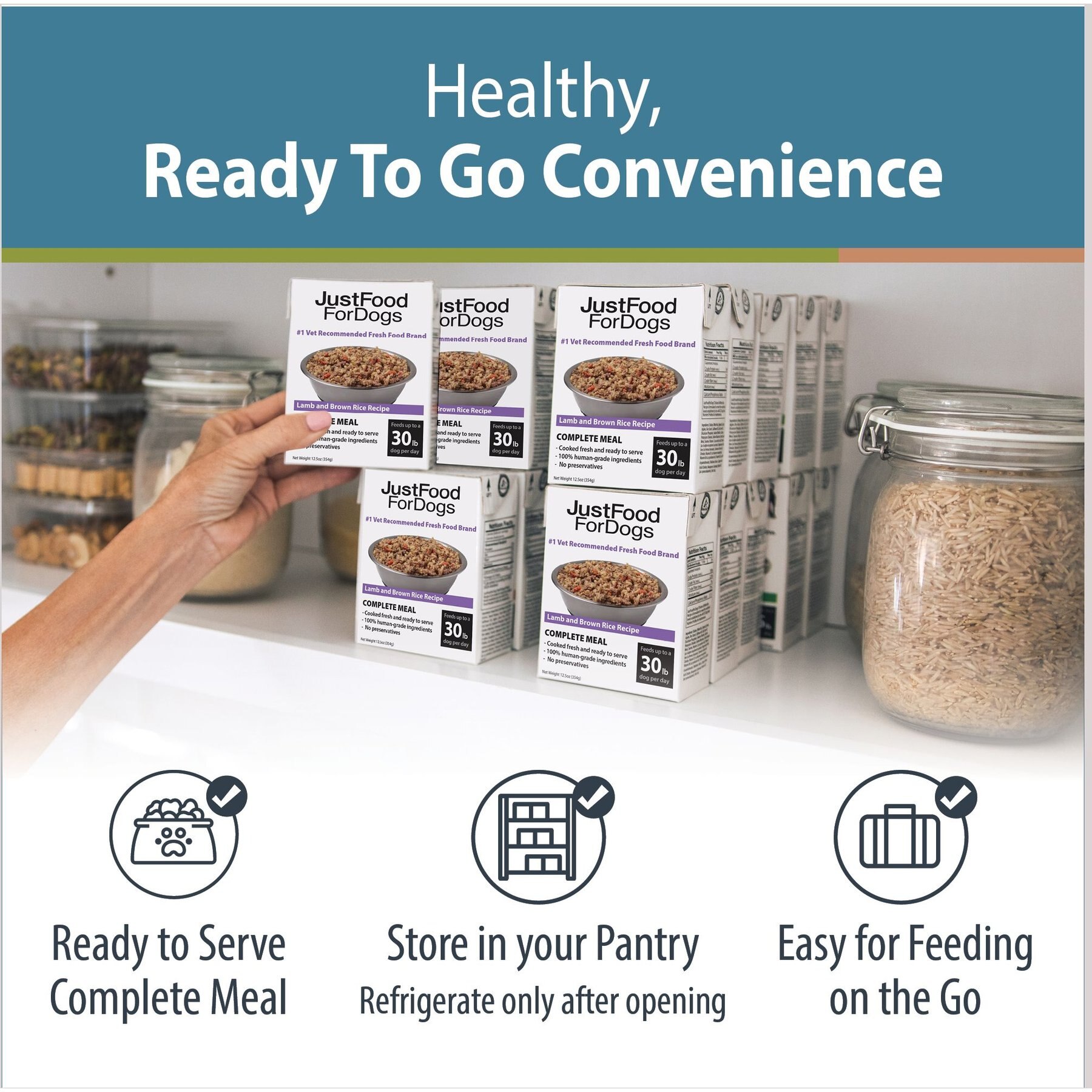 JustFoodForDogs Pantry Fresh Lamb & Brown Rice Fresh Dog Food