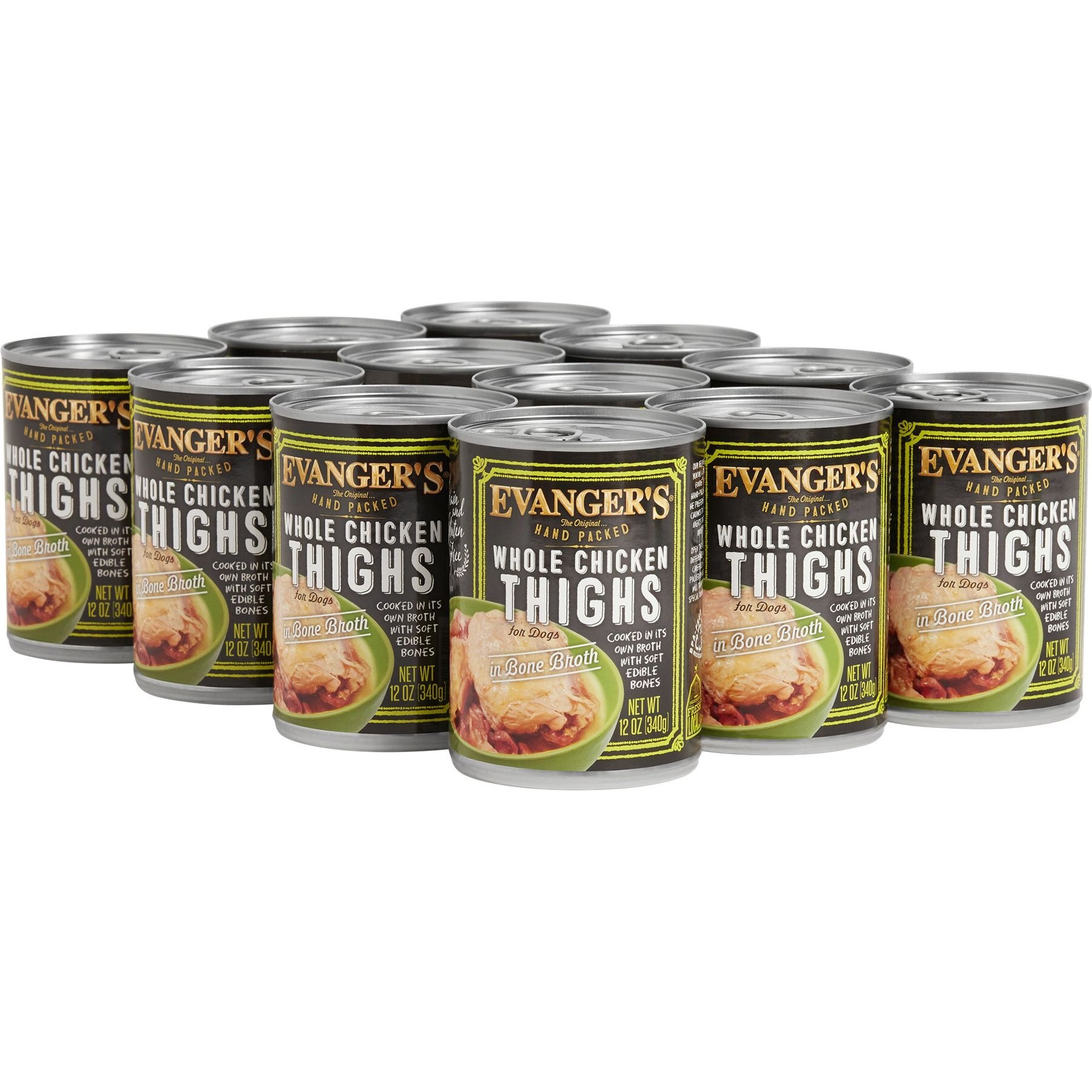 Evanger's Grain-Free Hand Packed Whole Chicken Thighs Canned Dog Food