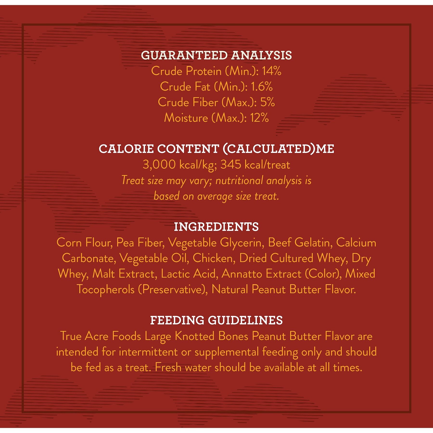 True Acre Foods, Rawhide-Free, Knotted Bones, with Natural Peanut Butter Flavor Dog Treats