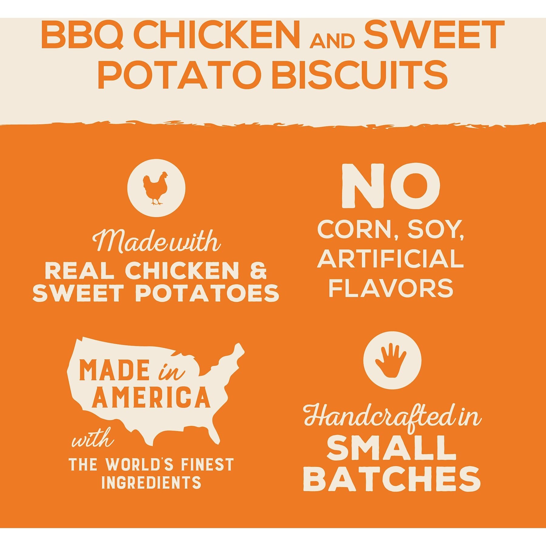 Artisan Inspired BBQ Chicken & Sweet Potato Flavor Biscuits Dog Treats, 16-oz bag