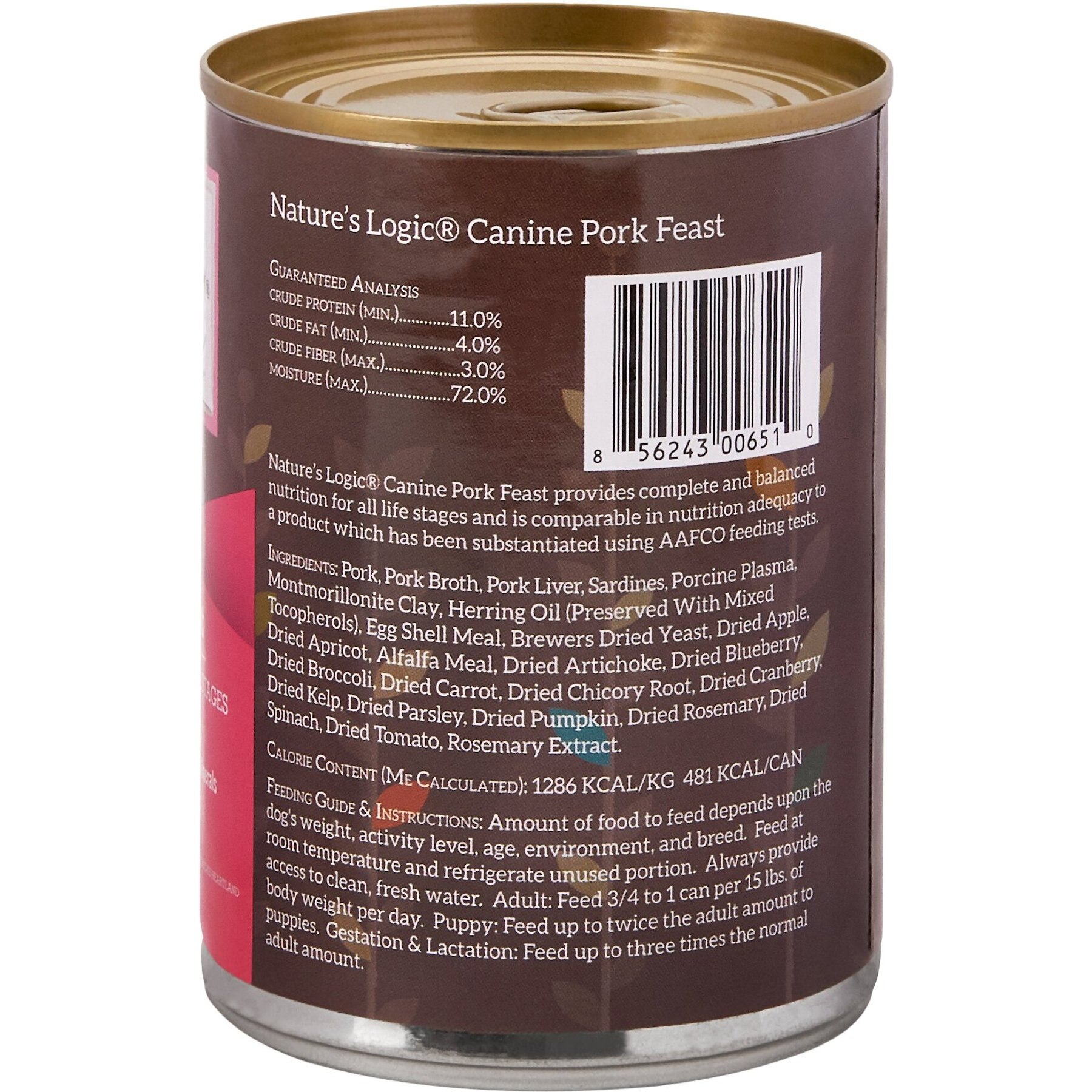 Nature's Logic Canine Pork Feast All Life Stages Grain-Free Canned Dog Food