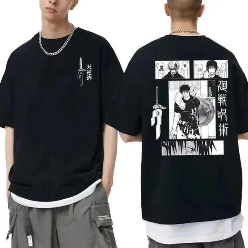 Men's T-Shirts Japanese Anime Jujutsu Kaisen Fushiguro Toji Graphic T-shirt Men Women Fashion Loose T Shirts Fashion Cotton T Shirt Y2k Top Y2404