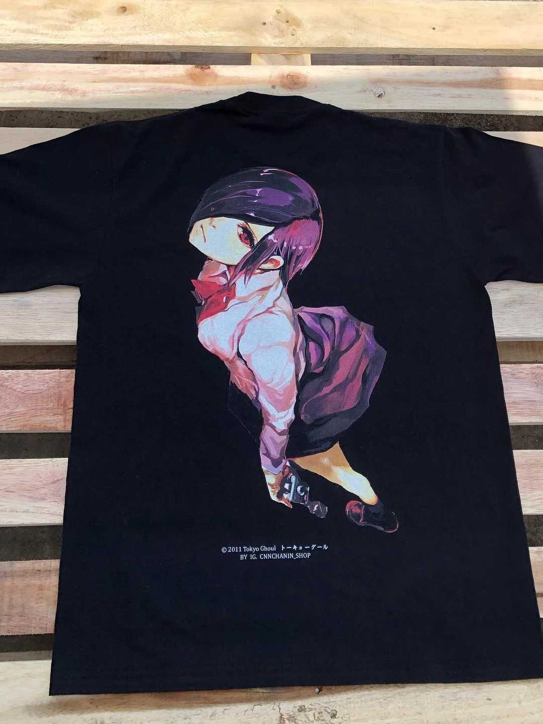 Men's T-Shirts Anime T Shirt Tokyo Ghoul Spider Lily T-shirt Men Oversized Cotton Casual Shirt Graphic Print T-shirts Strtwear Y2k T Top Y240420